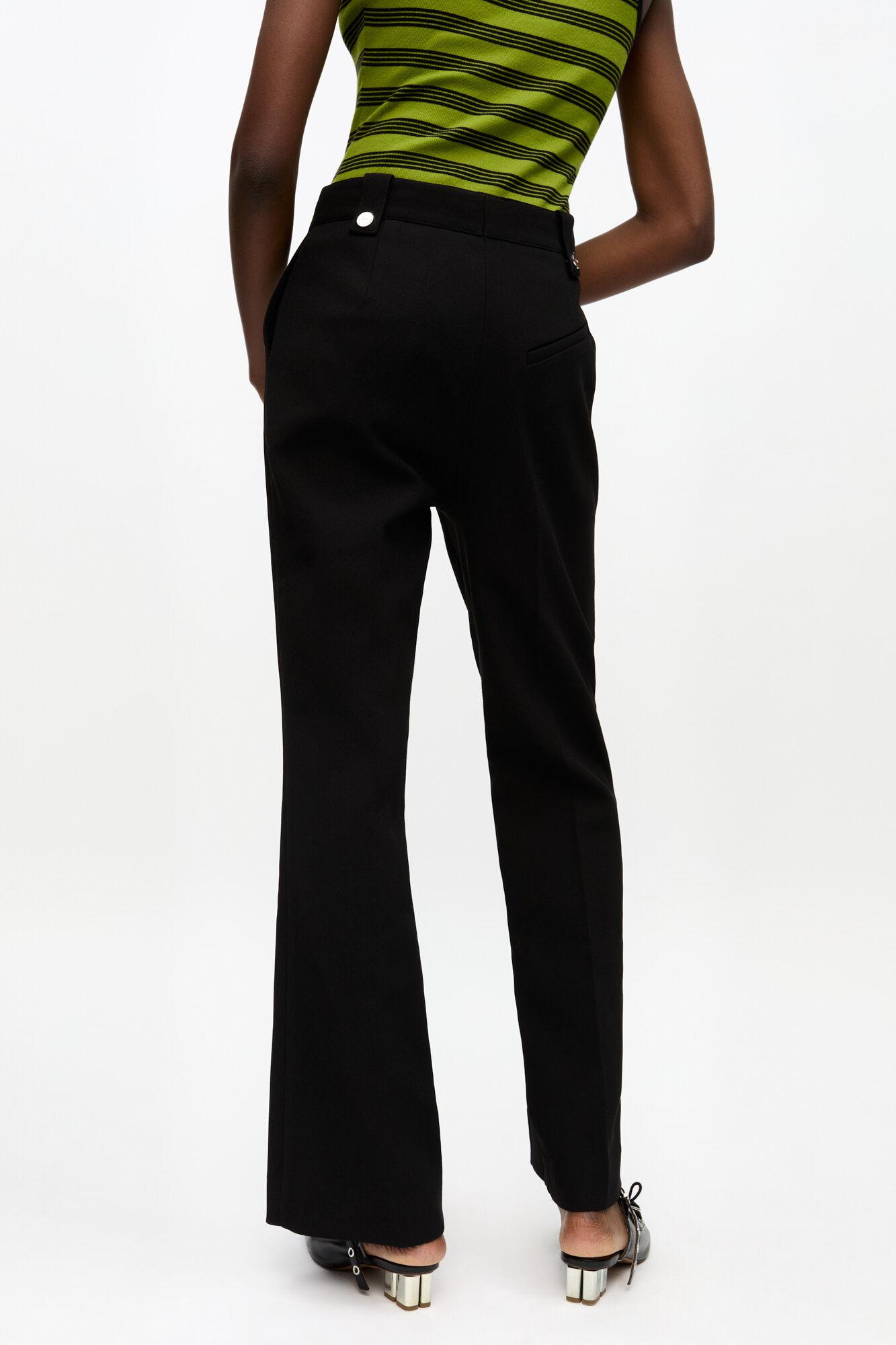 Black Bonded Crepe Pants Product Image