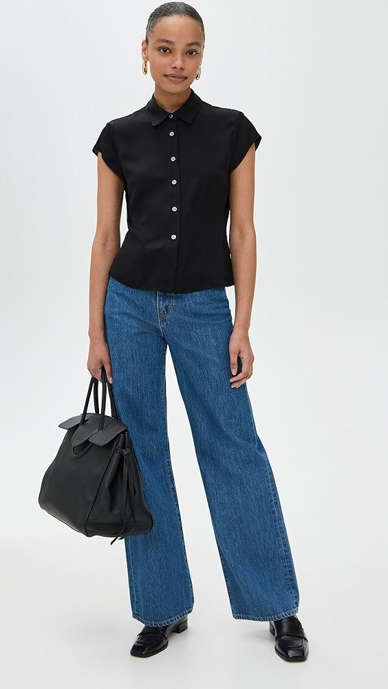 Theory Cap Sleeve Blouse | Shopbop Product Image