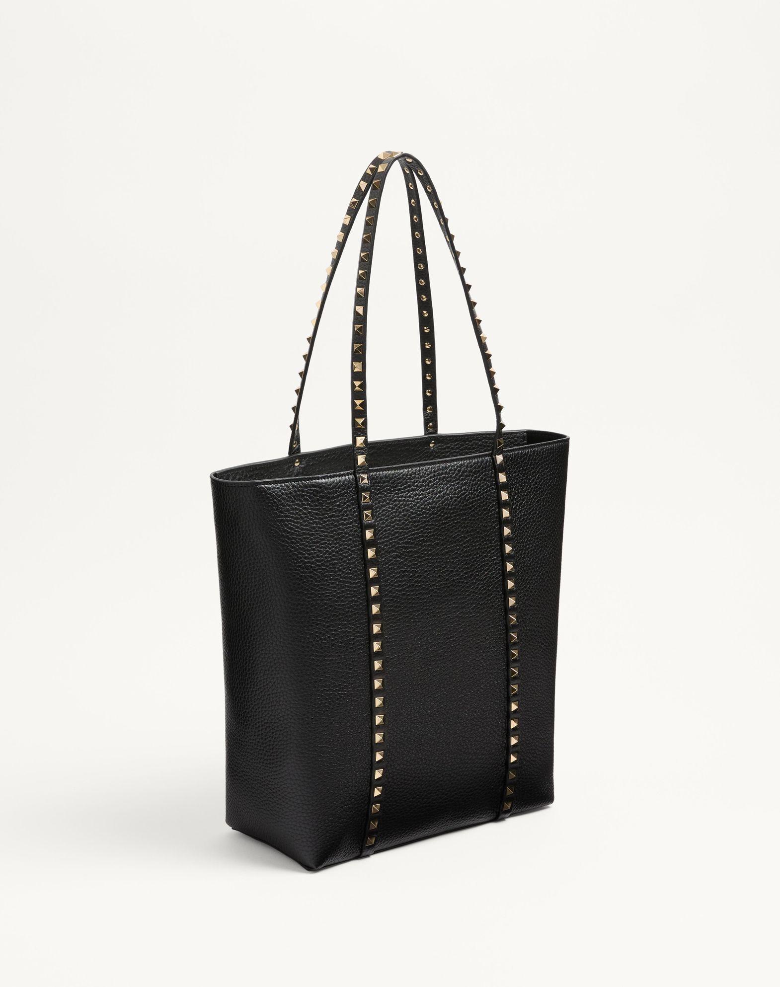 Valentino Garavani Rockstud Shopping Bag In Grainy Calfskin Product Image