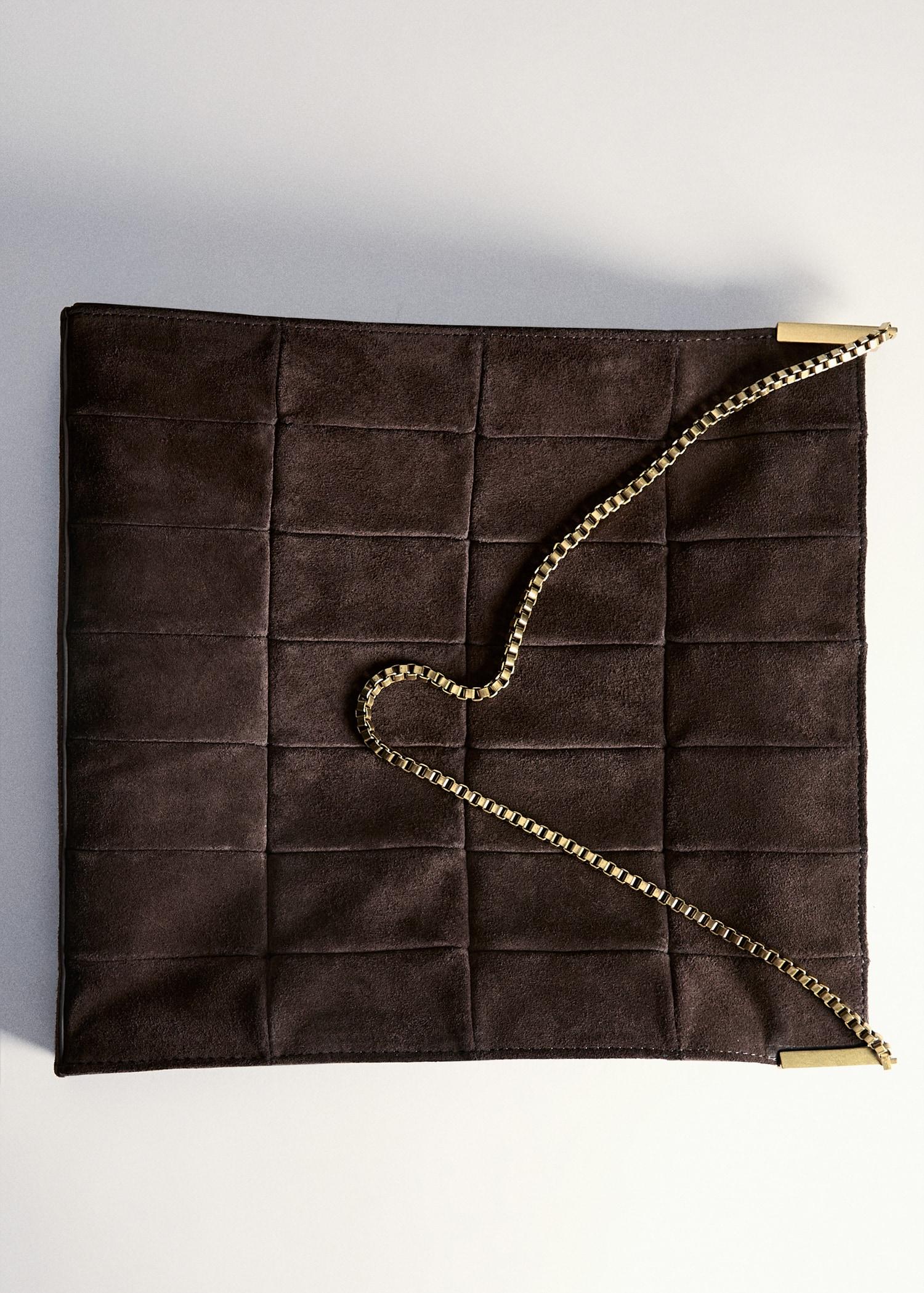 Chain suede bag - Women | MANGO USA Product Image