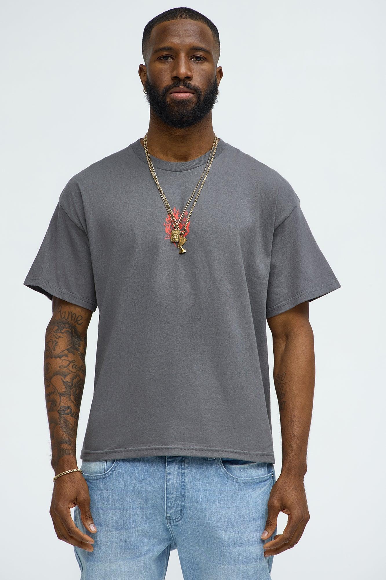 Ruthless Ambition Short Sleeve Cropped Tee - Charcoal Product Image