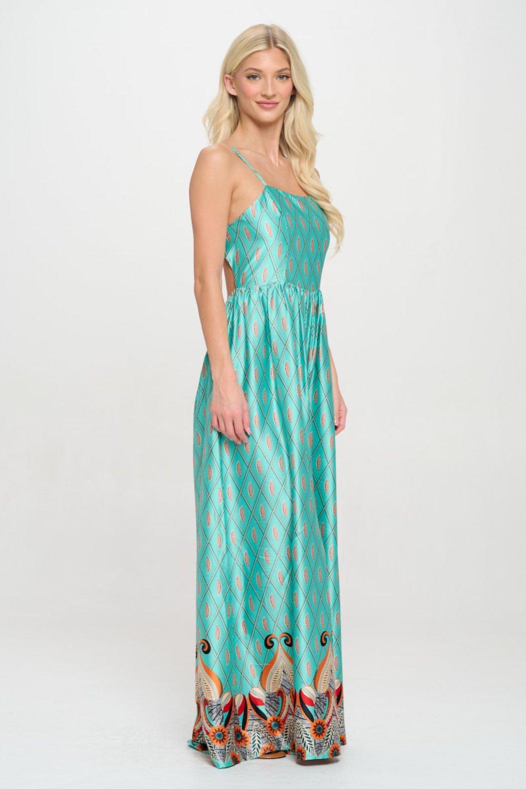 Feather Teal Jumpsuit Product Image
