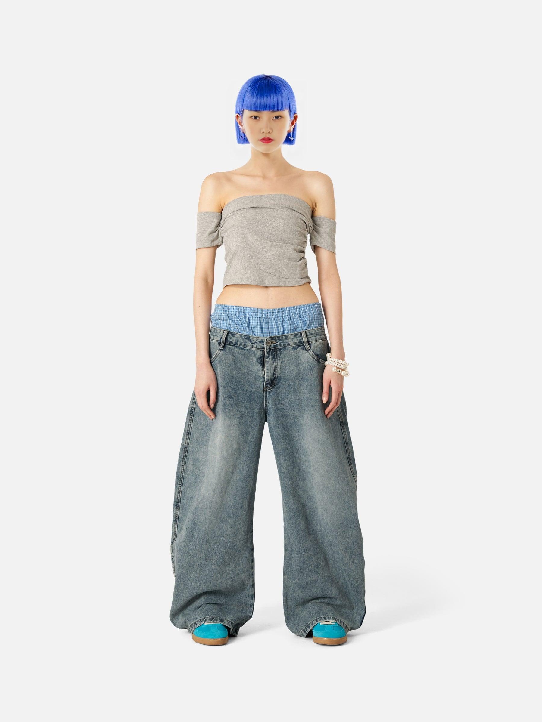 Aelfric Eden Double Waist Baggy Jeans Product Image