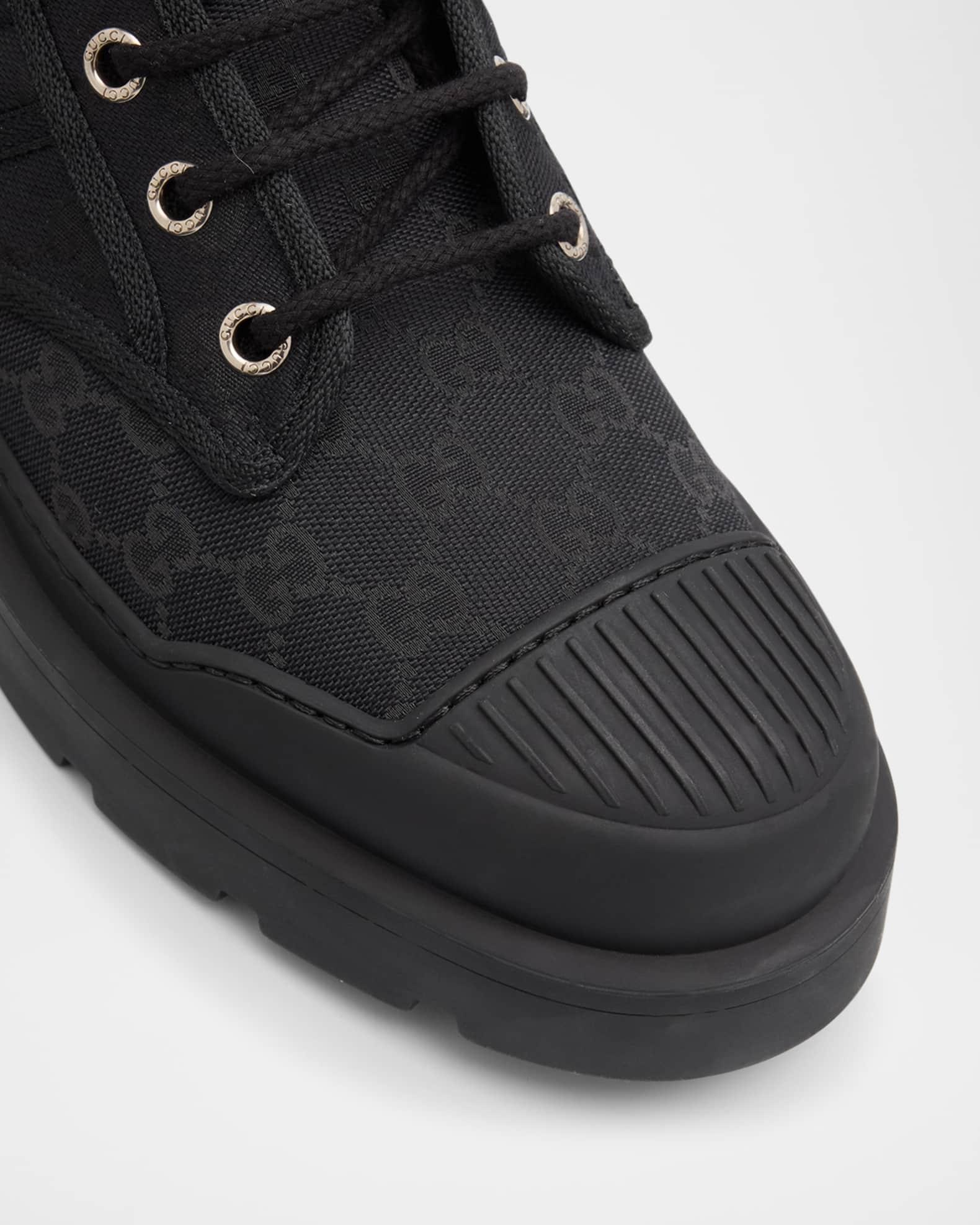 Men's Sherlin GG Canvas Lace-Up Boots Product Image