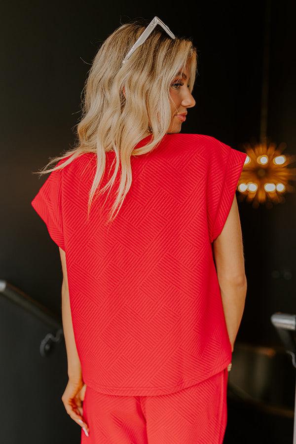 Cue The Cozy Shift Top in Wine Product Image