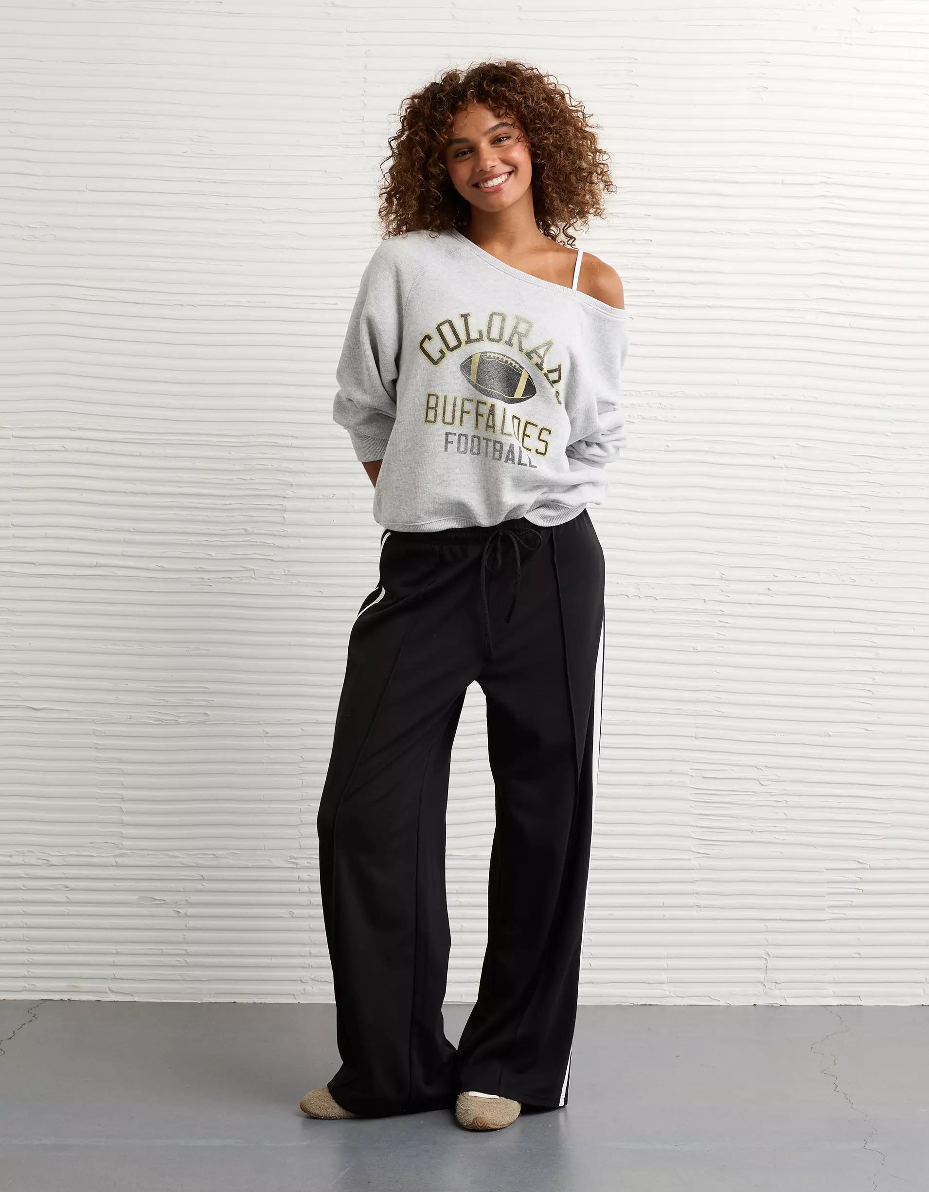 AE Colorado Buffaloes Graphic Off The Shoulder Sweatshirt Product Image
