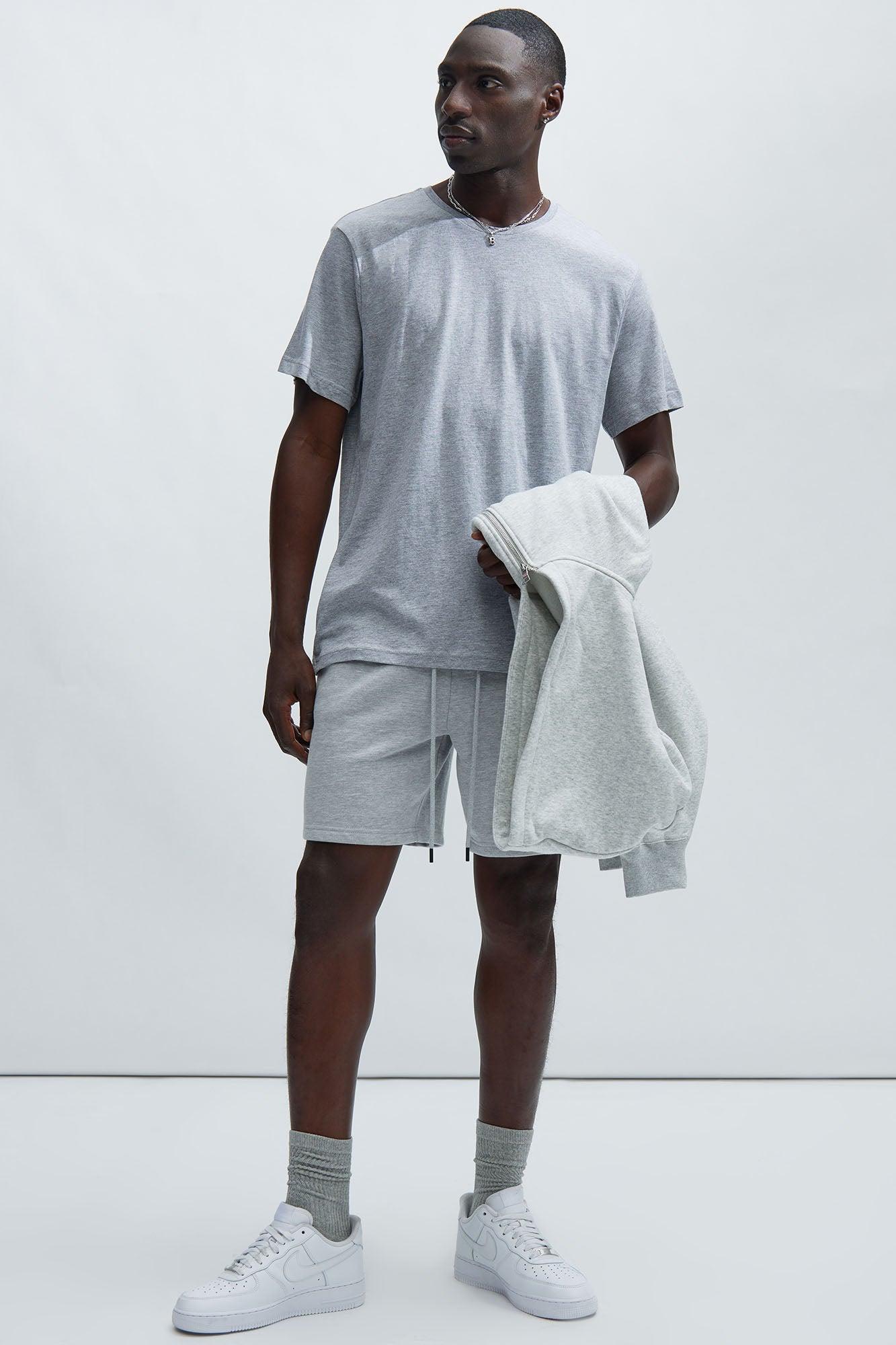 Essential Short Sleeve Crew Tee - HeatherGrey Product Image