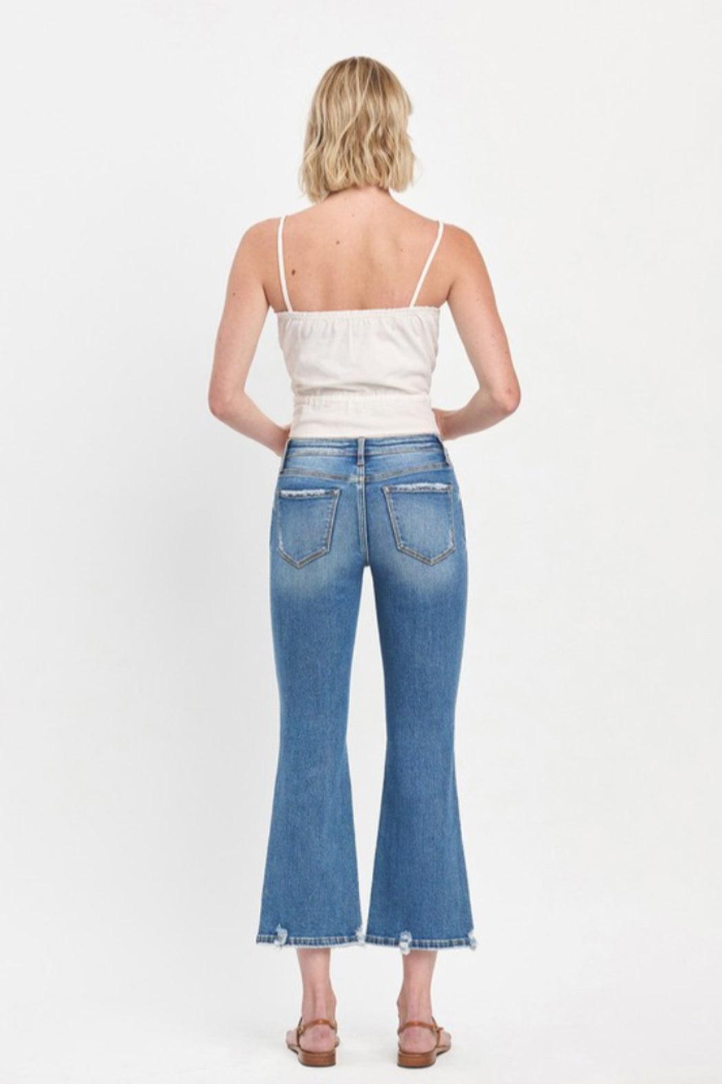 Mid Rise Kick Flare Jeans Product Image