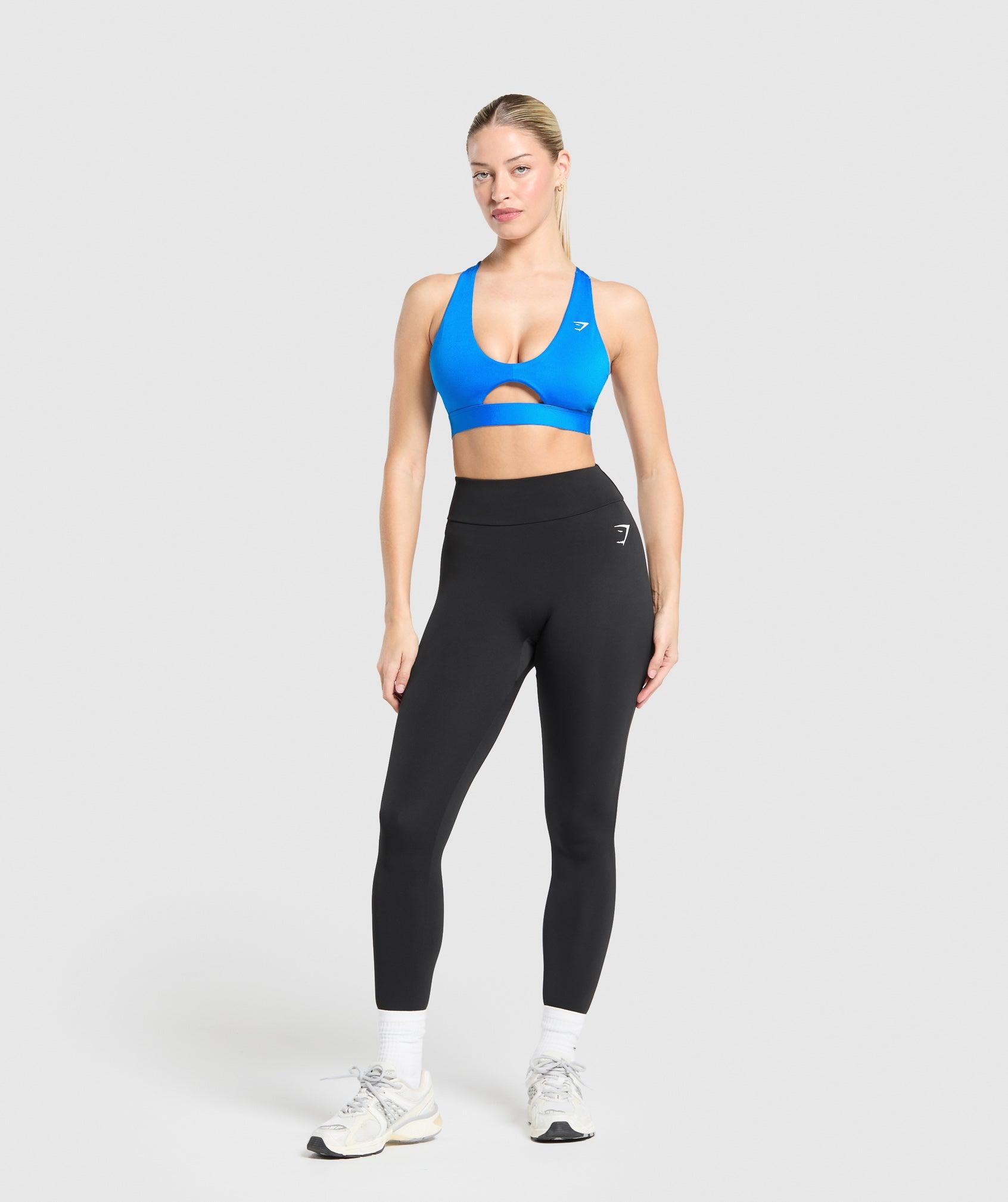 Gymshark Peek A Boo Sports Bra - Barbell Blue Female Product Image