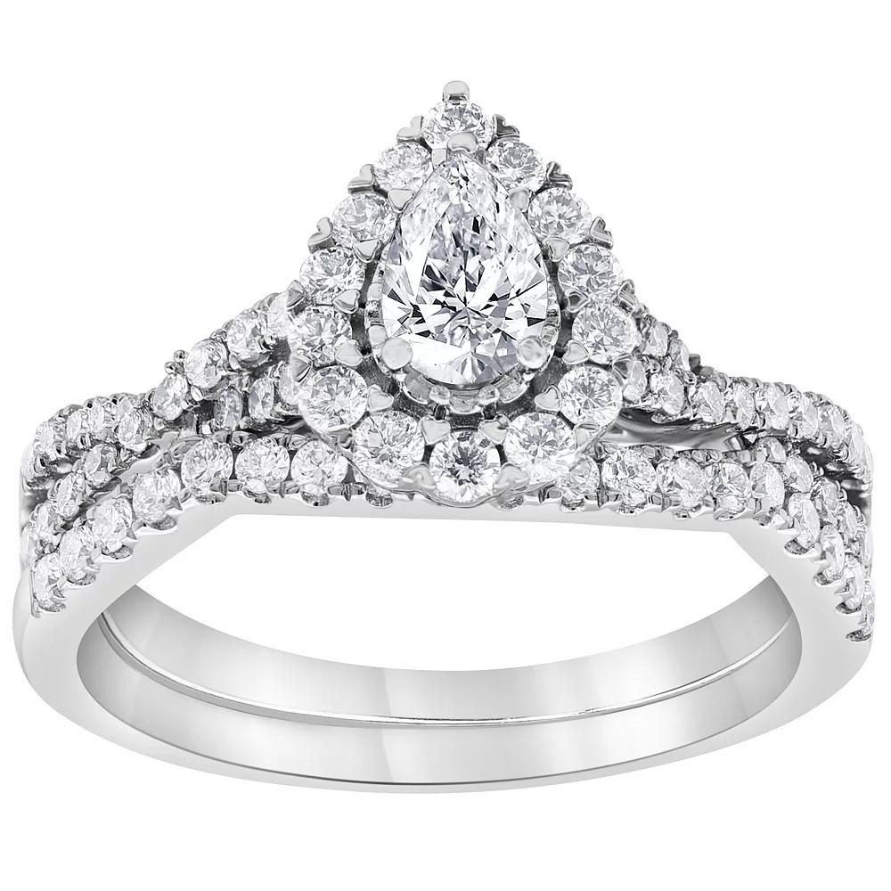 Evolv 14k White Gold 1 Carat T.W. IGI Certified Lab-Grown Diamond Engagement Ring Set, Women's, Size: 7 Product Image
