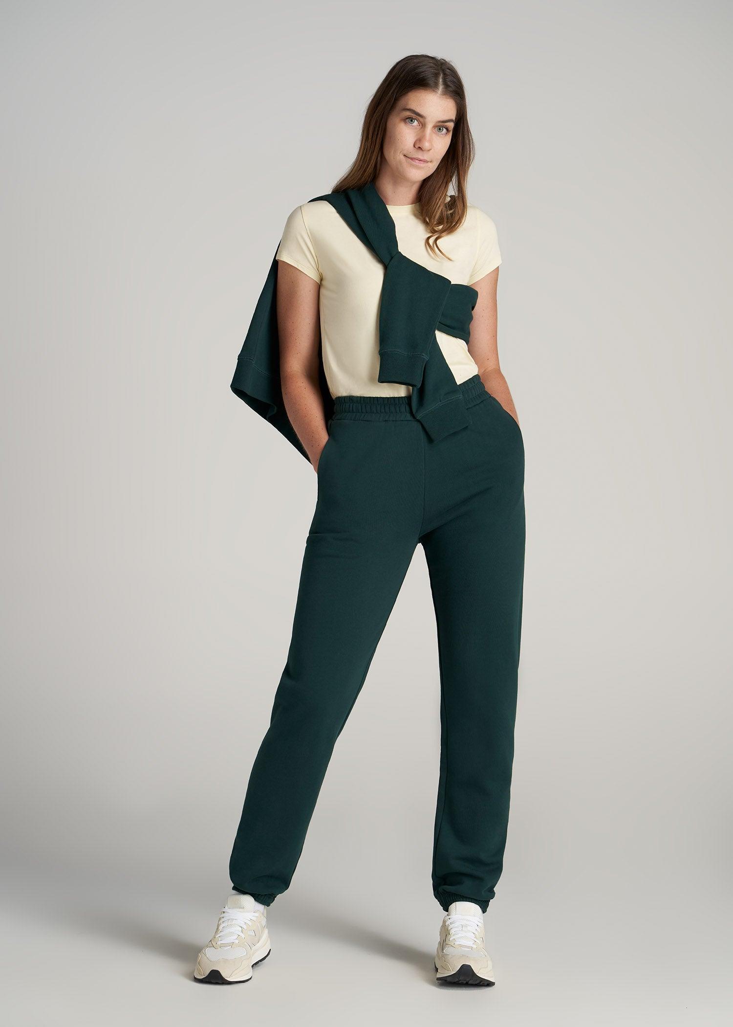 Wearever Fleece Relaxed Sweatpants for Tall Women in Emerald Female Product Image