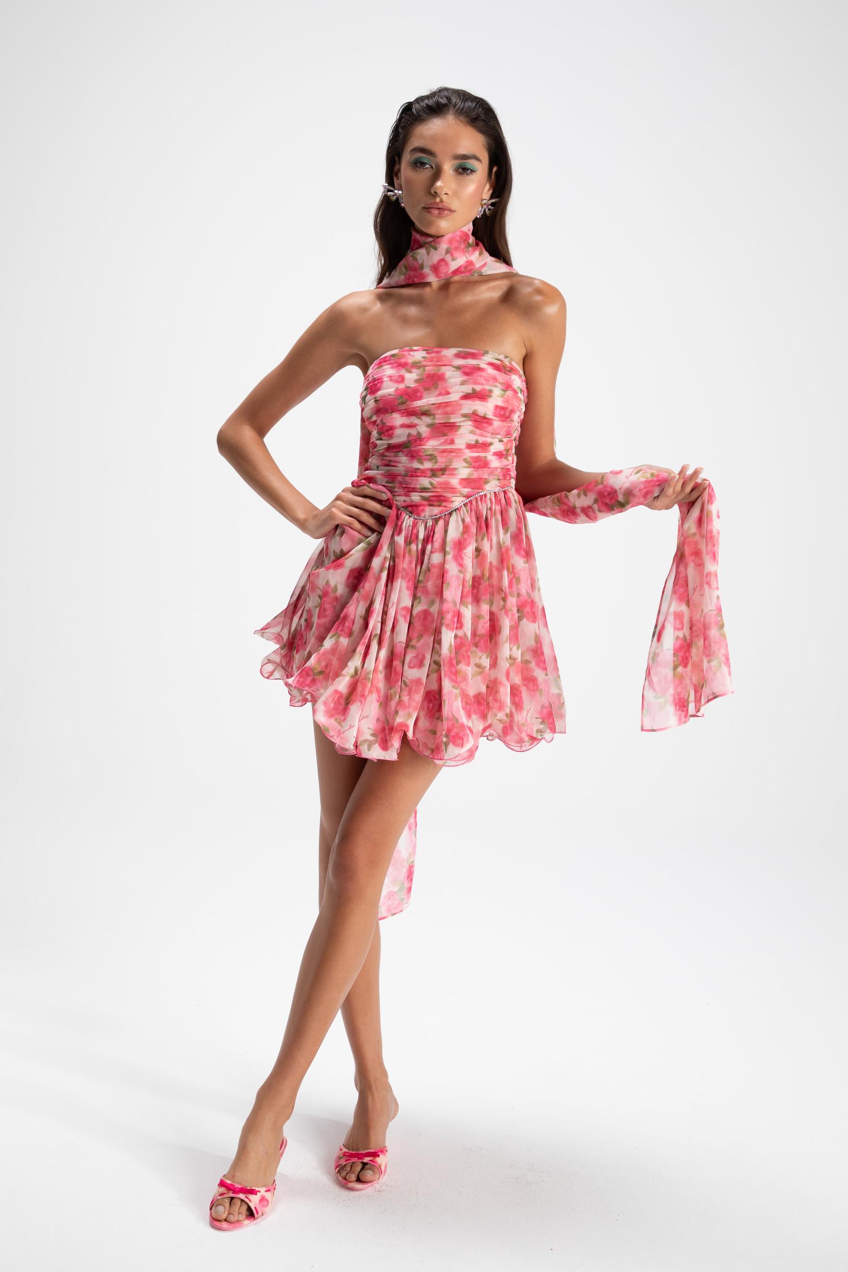 Chloe Dress (Pink Print) (Final Sale) Product Image