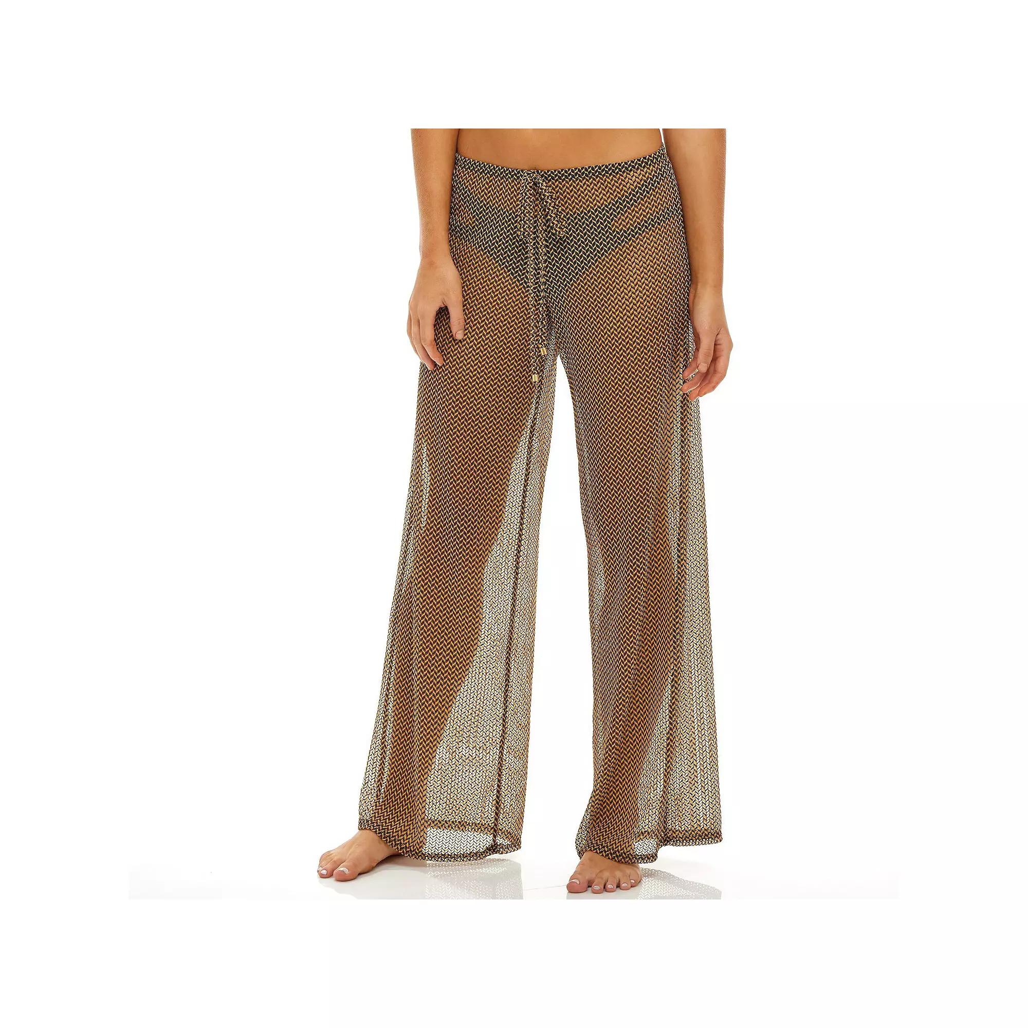 Women's Jordan Taylor Print Sheer Swim Cover-Up Pants,  Product Image