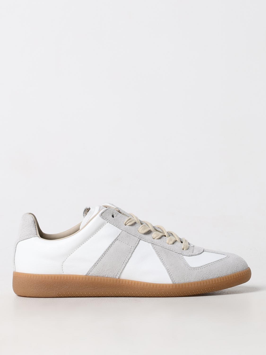MAISON MARGIELA Replica Leather And Suede Sneakers In White Product Image