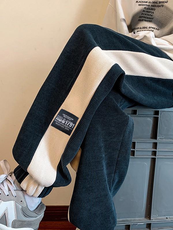 Men's Side Striped Fleece Lined Jogger Pants Product Image