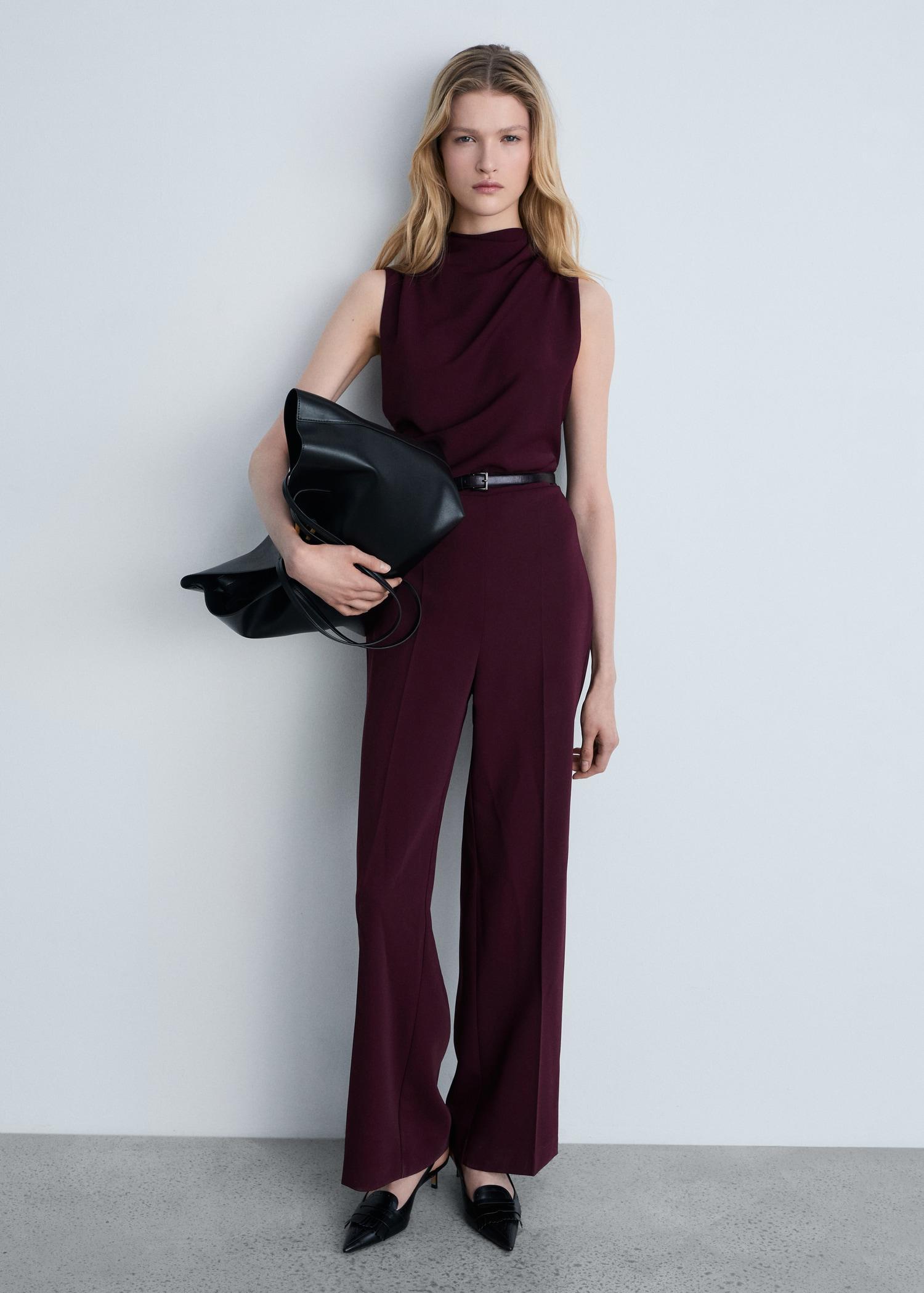 Belt long jumpsuit - Women | MANGO USA Product Image