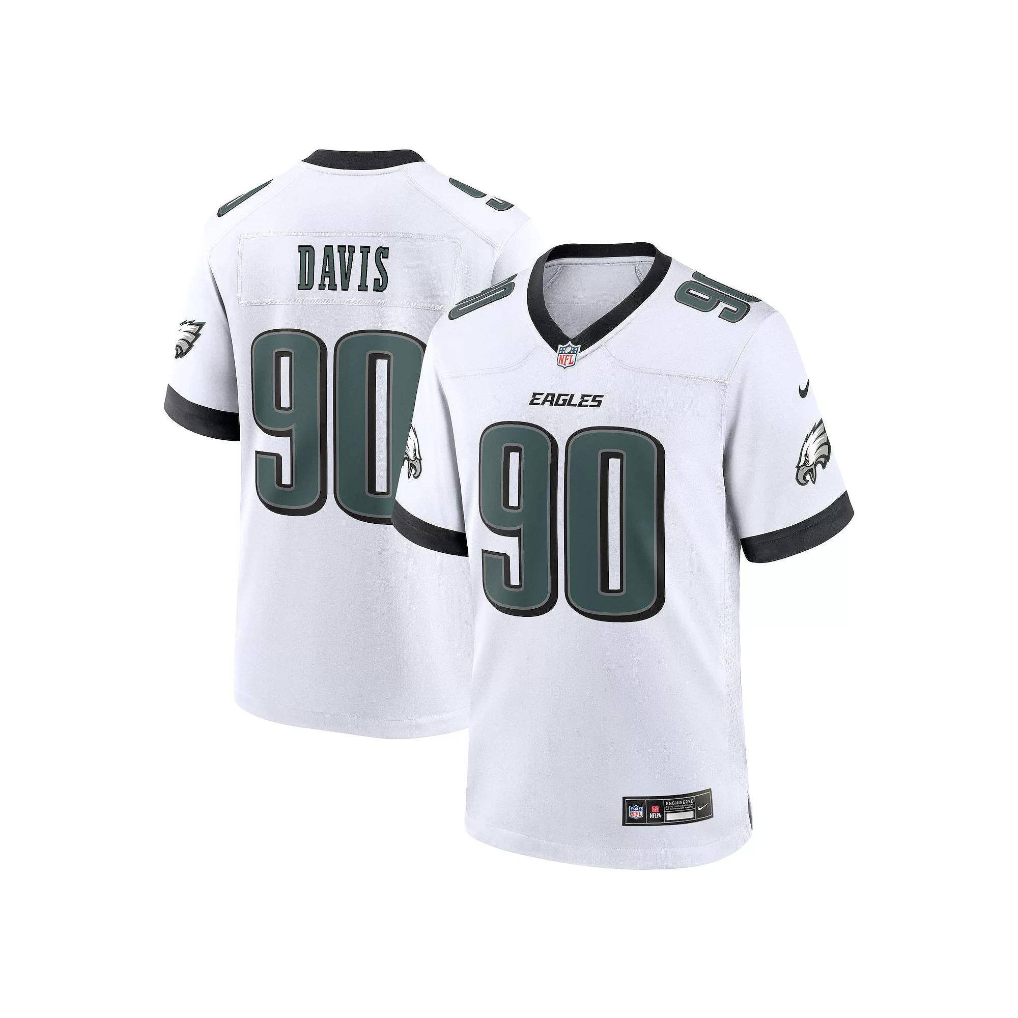 Men's Nike Jordan Davis White Philadelphia Eagles White Game Jersey,  Product Image