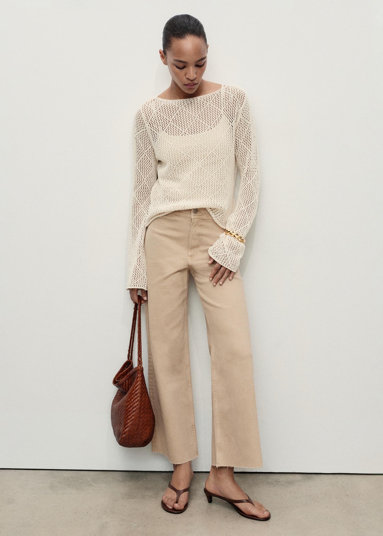 Catherin culotte high-rise jeans - Women | MANGO USA Product Image