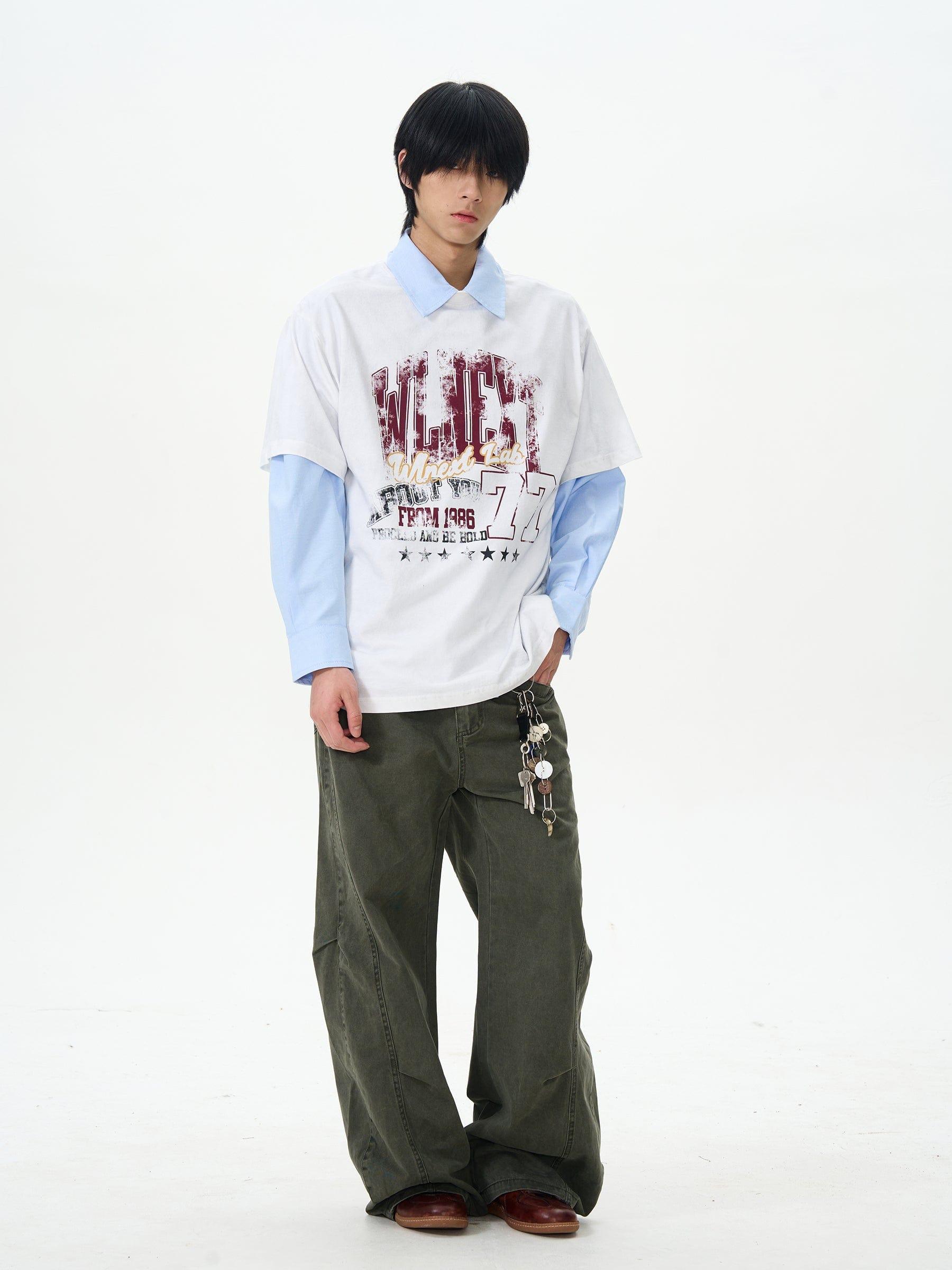 RT No. 12473 WORKWEAR WIDE STRAIGHT PANTS Product Image