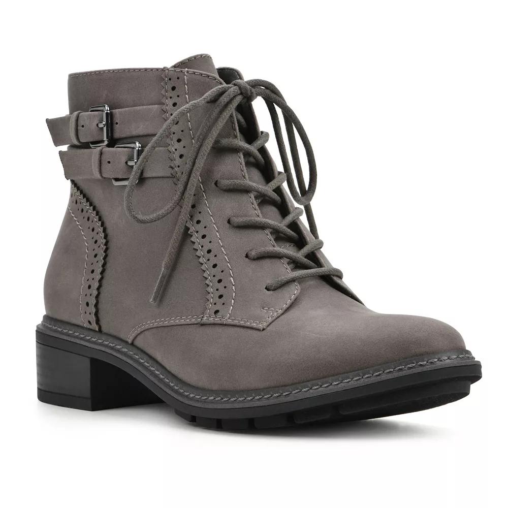 Women's Cliffs by White Mountain Elibeth Women's Booties, Size: 6.5, Grey Fabric Product Image