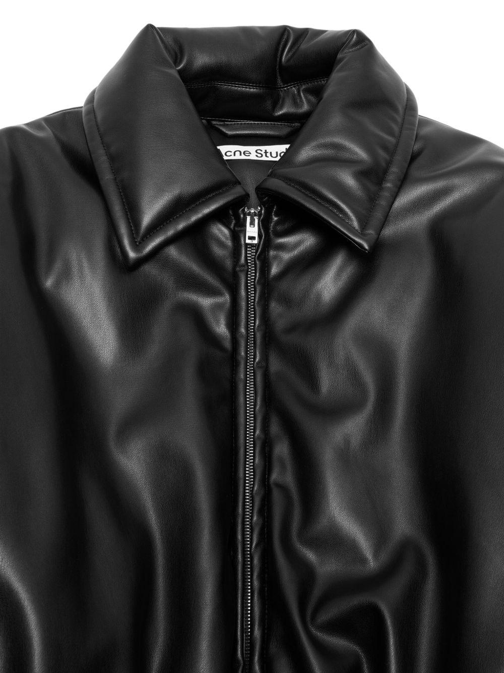 padded leather jacket Product Image