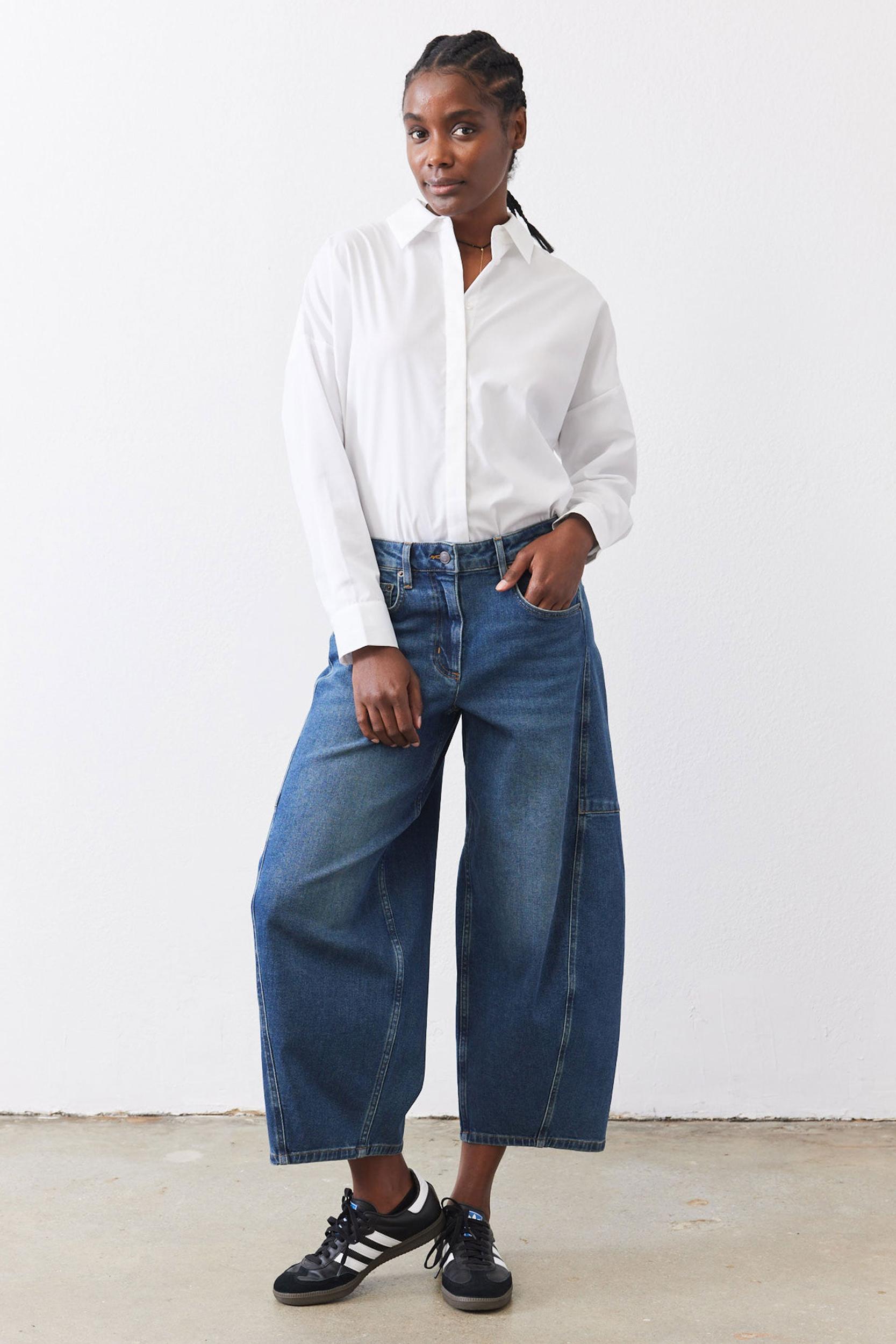The Wide Barrel Leg Jeans Product Image