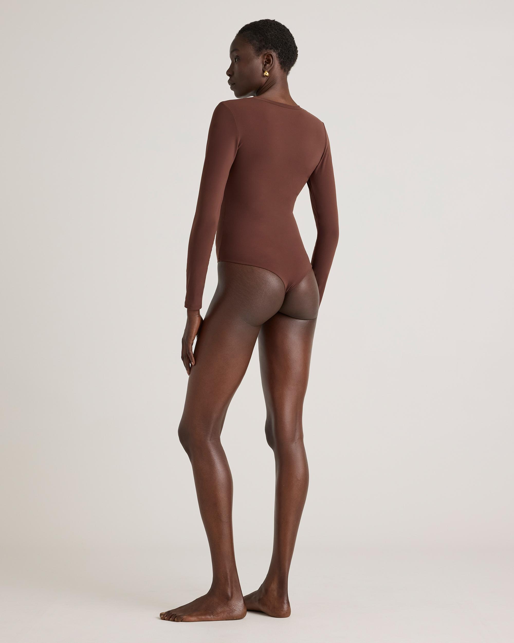 Quince | Women's Second Skin Long Sleeve Crew Neck Bodysuit Nylon/Spandex Product Image