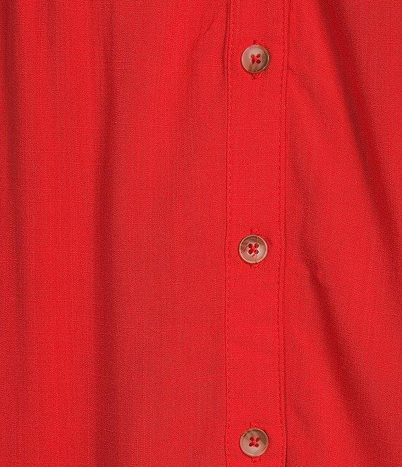 Westbound 3/4 Sleeve Y-Neck Button Front Top Product Image