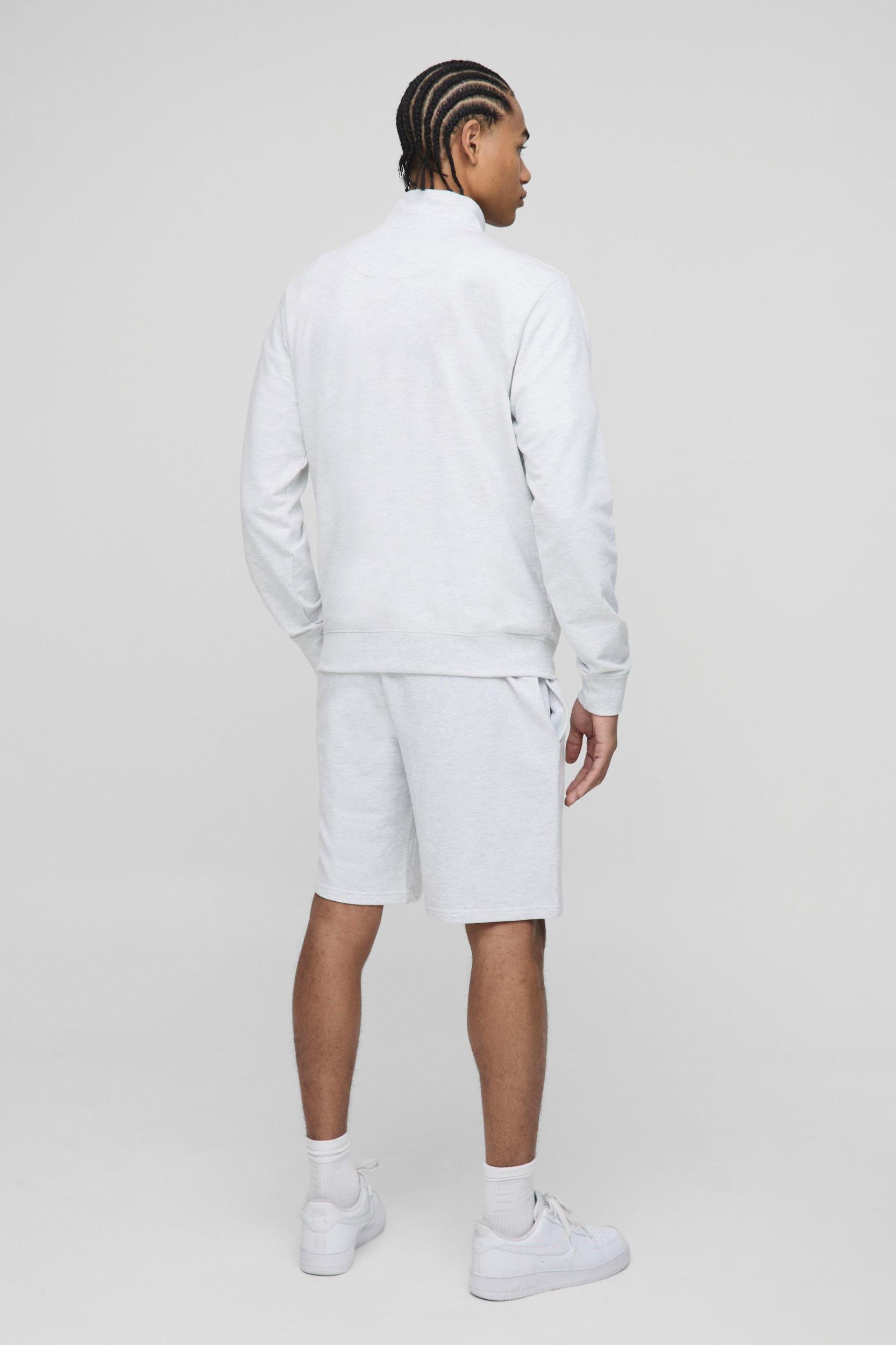 260GSM Loopback Basic MAN. Regular Funnel Neck Sweatshirt | boohooMAN USA Product Image