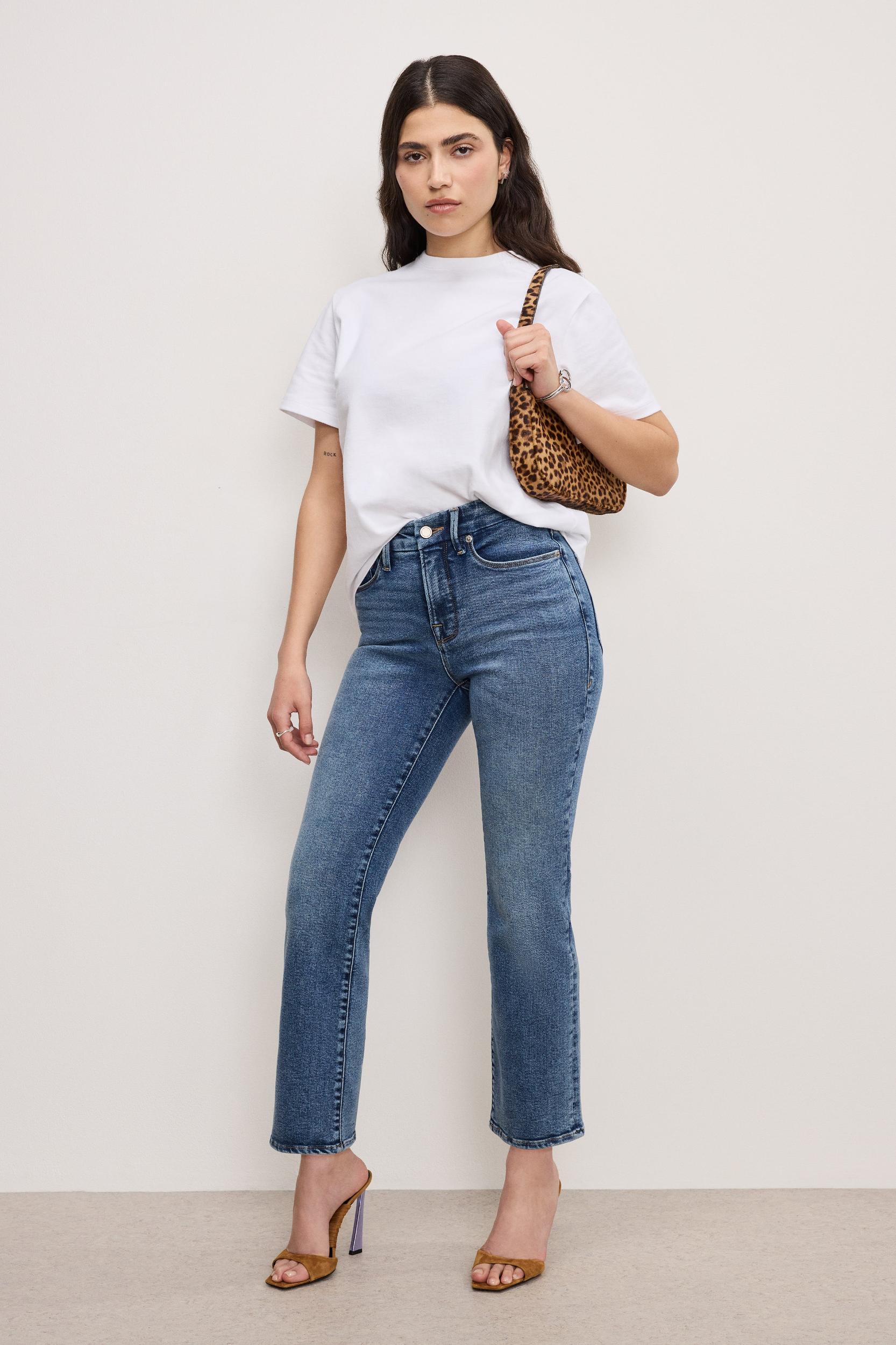 GOOD PETITE STRAIGHT COMPRESSION JEANS | INDIGO254 Product Image