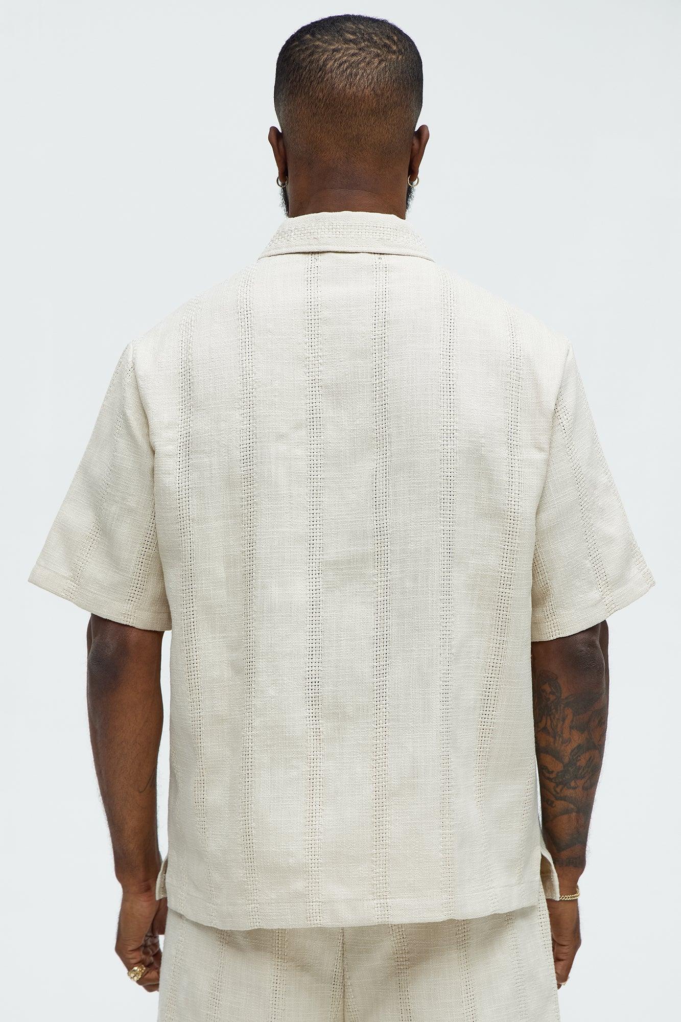 Carmen Jacquard Pocket Shirt - Off White Product Image