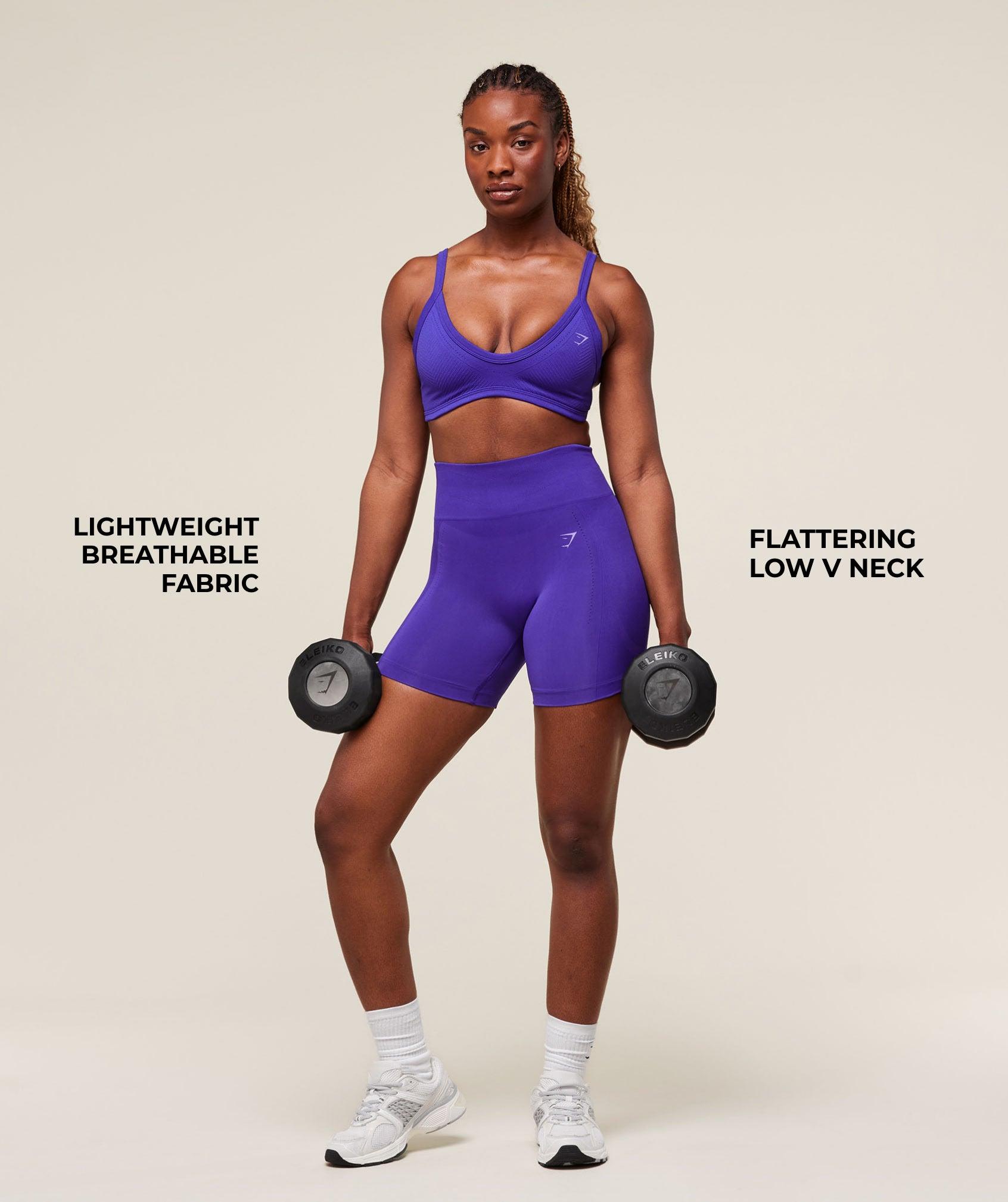 Gymshark Energised Seamless Sports Bra - Cobalt Purple Female Product Image