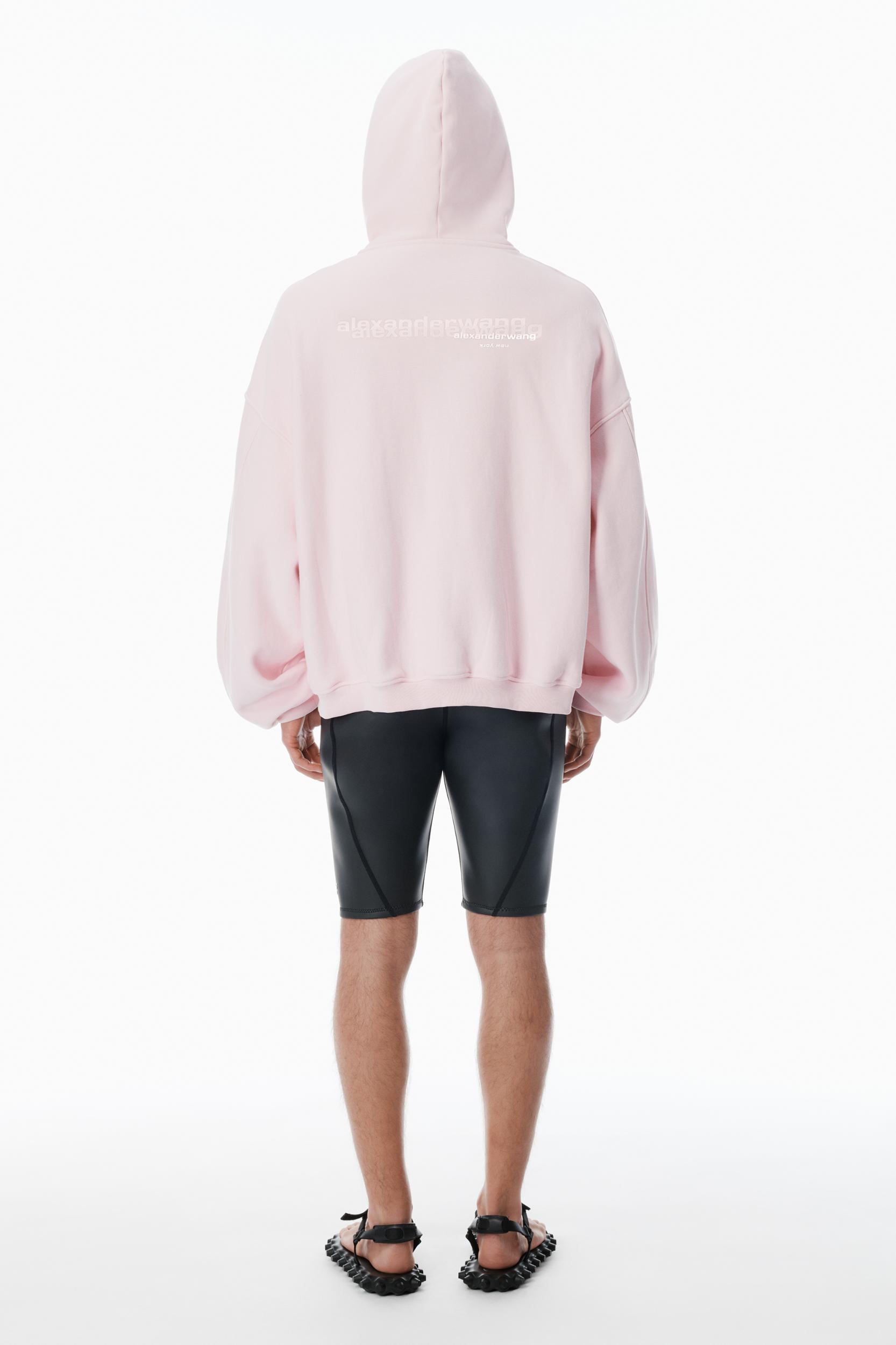 Pink Cotton Logo Zip-up Hoodie Product Image