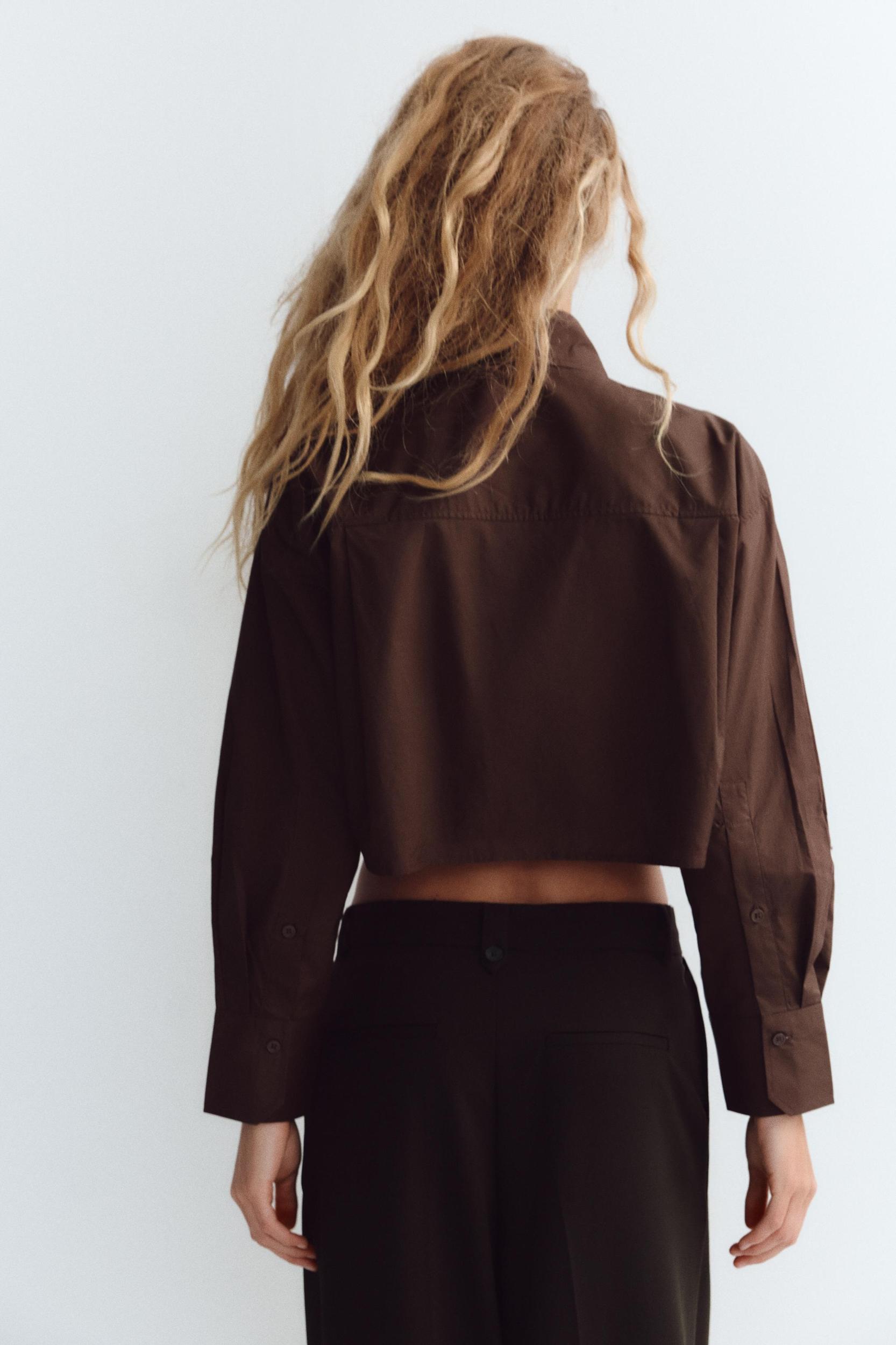 CROP POPLIN SHIRT Product Image