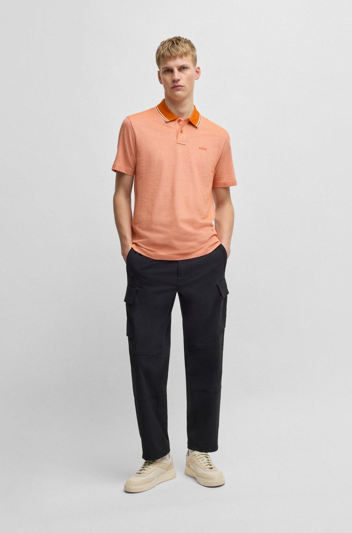 Cotton-piqué polo shirt with all-over print Product Image