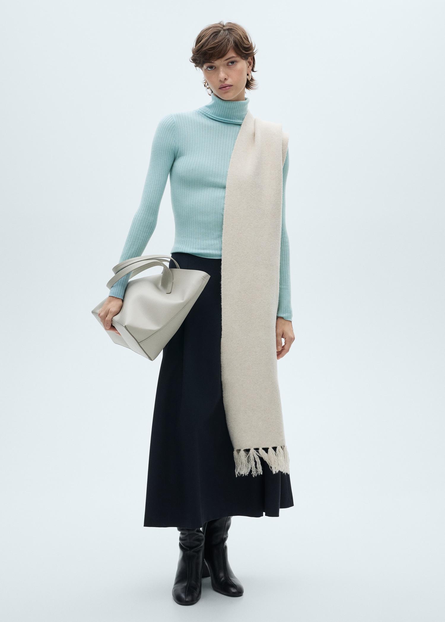 Wool blend turtleneck sweater - Women | MANGO USA Product Image