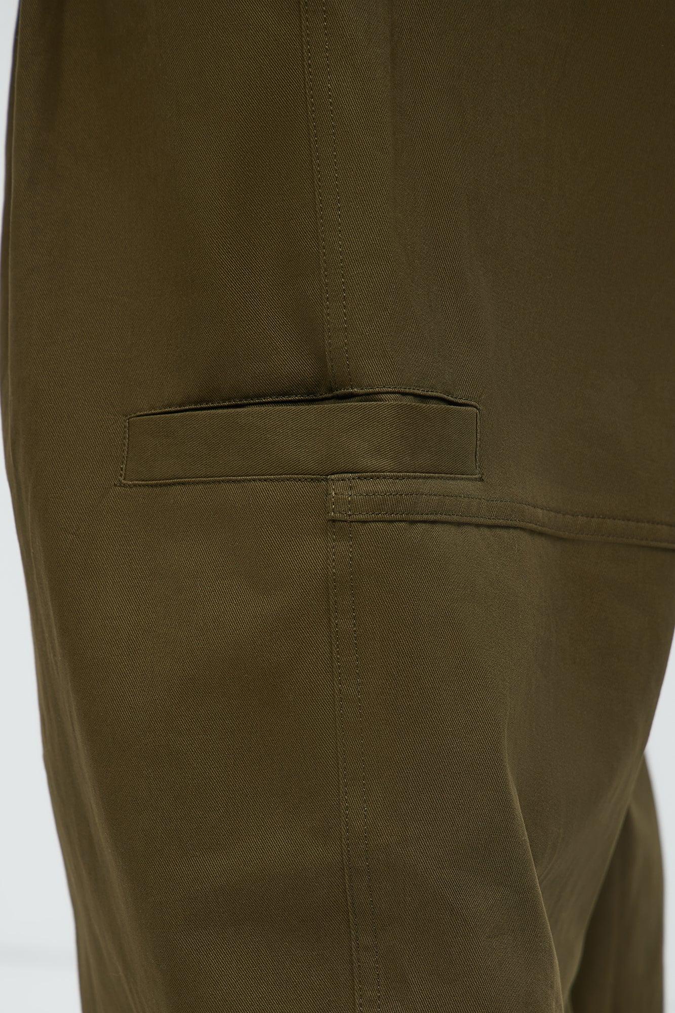 Baggy Damn Right Pants - Olive Product Image