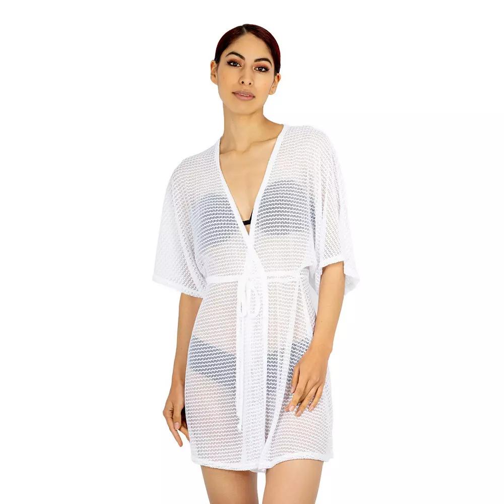 Women's Jordan Taylor Sheer Swim Cover-Up Kimono,  Product Image