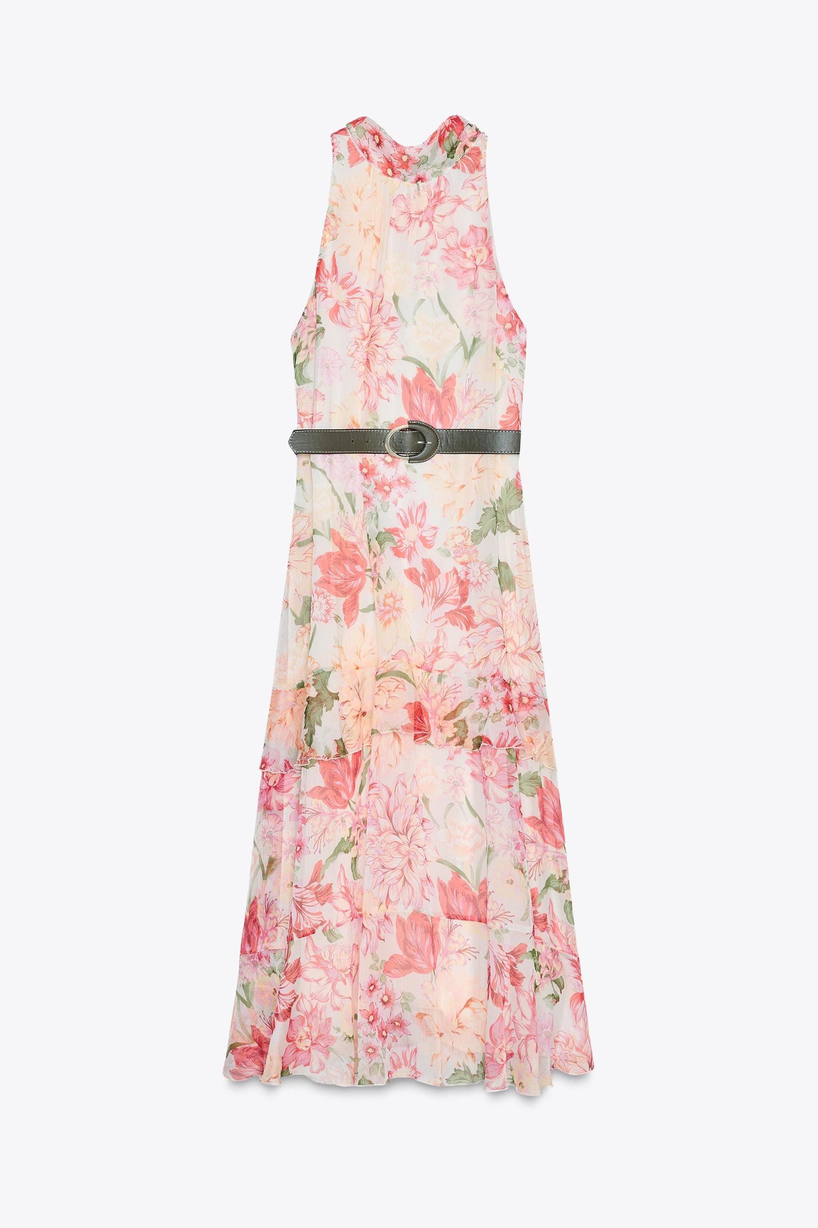 PRINTED FLOUNCED DRESS Product Image