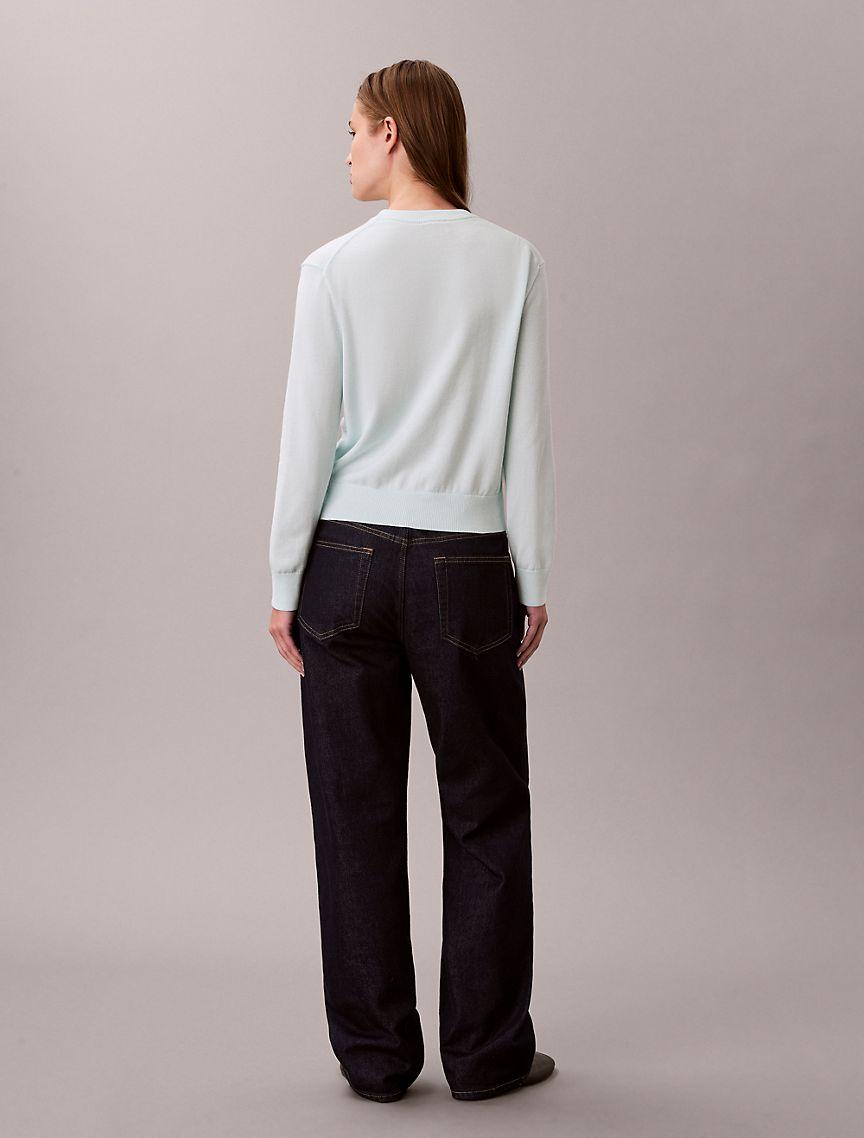 Smooth Cotton Monogram Sweater Product Image