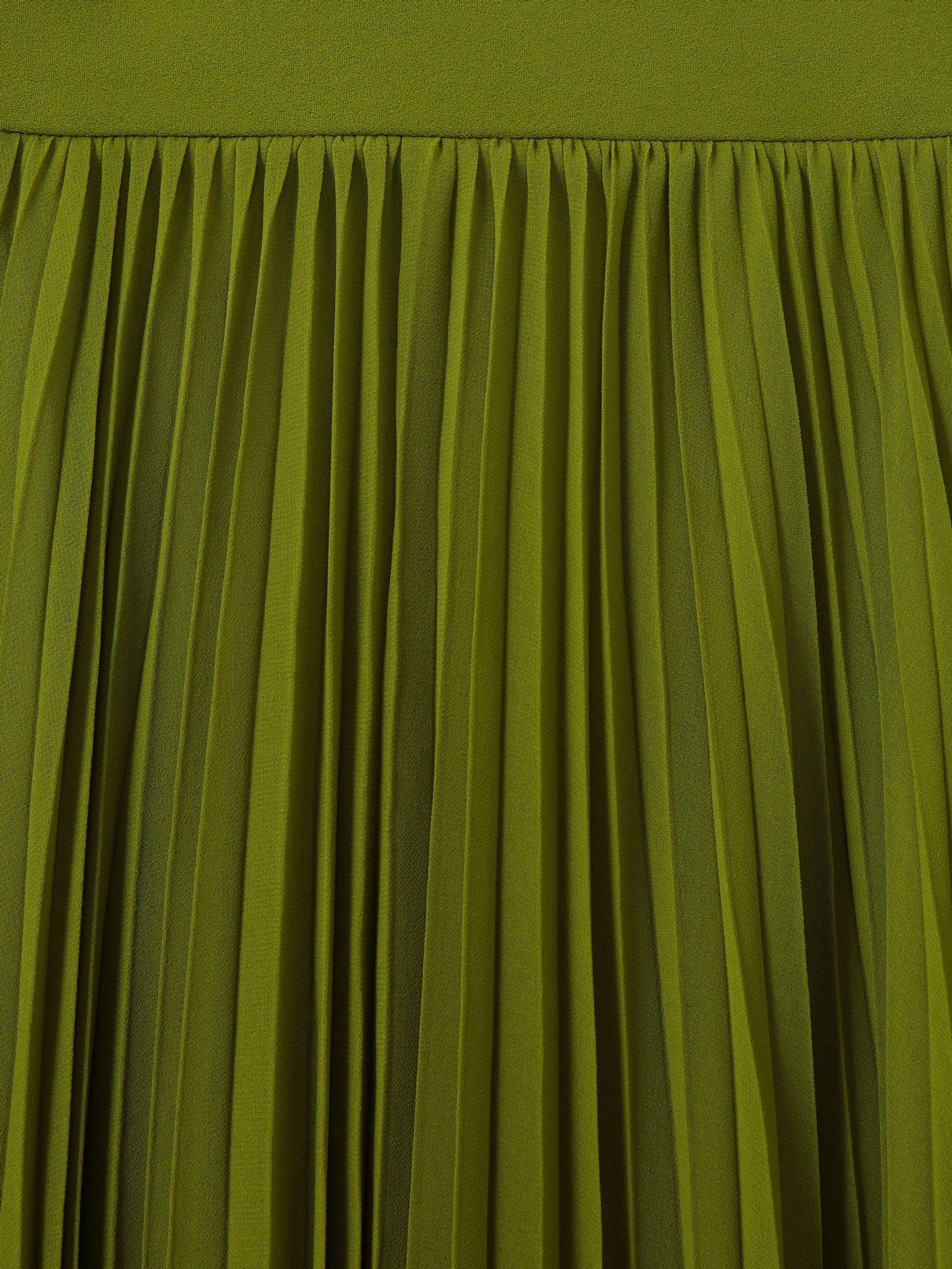 Florere Pleated Maxi Skirt in Khaki Product Image