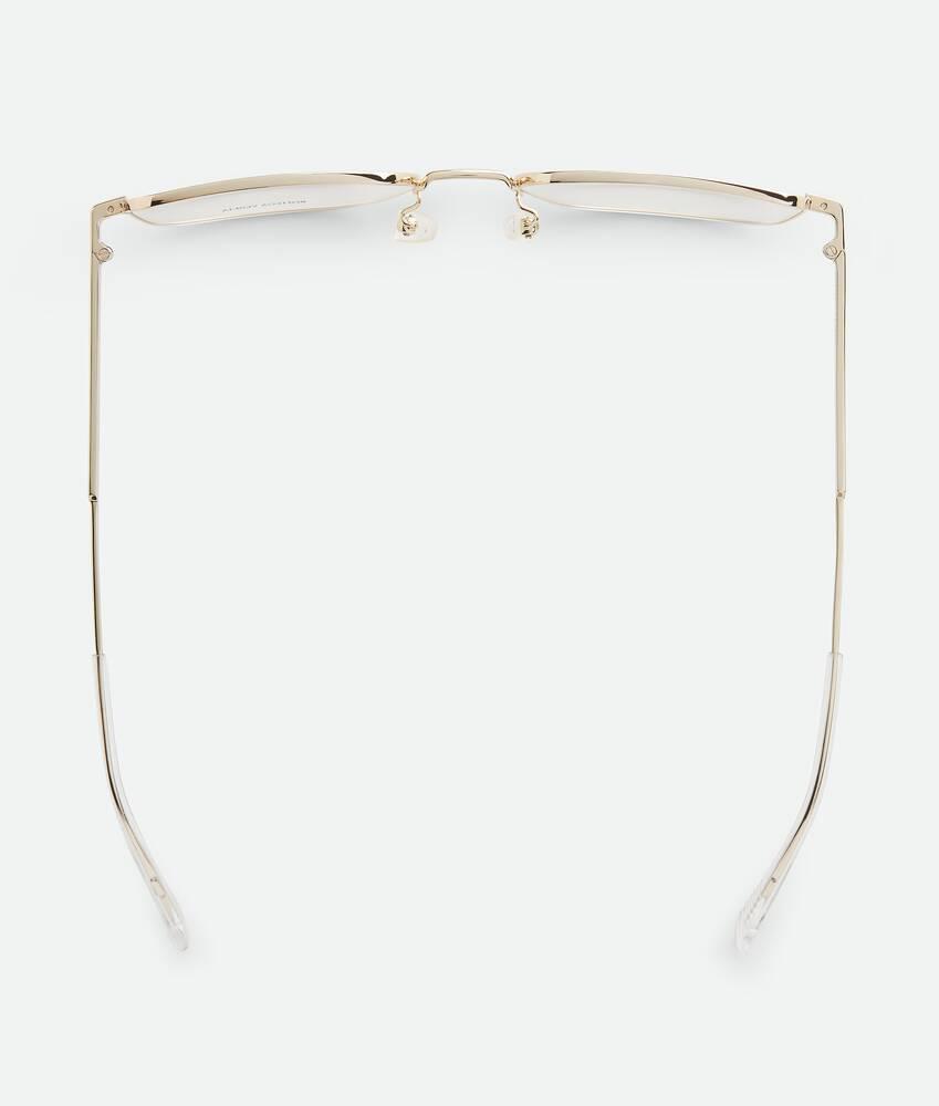 Women's Classic Metal Square Eyeglasses in Gold/transparent Product Image