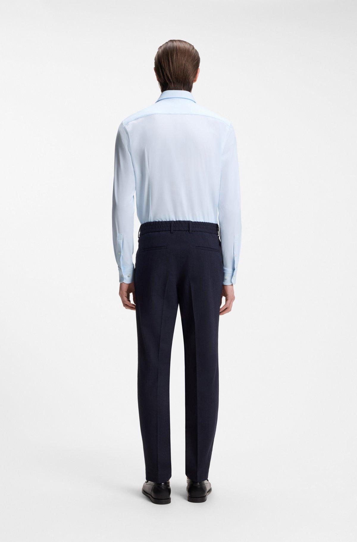 Slim-fit shirt in Italian performance-stretch jersey Product Image