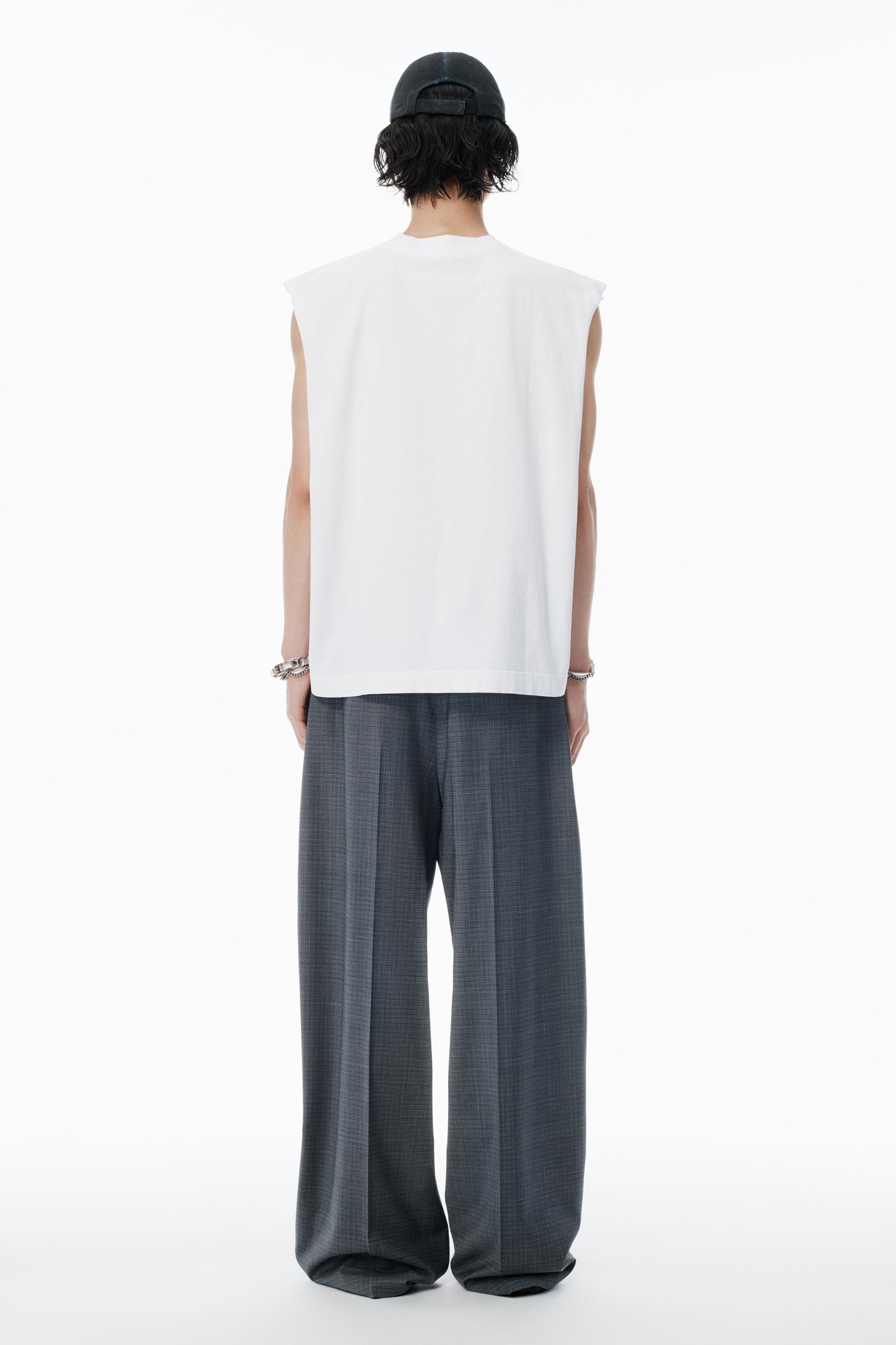 White Vintage Fade-effect Muscle Tank Product Image