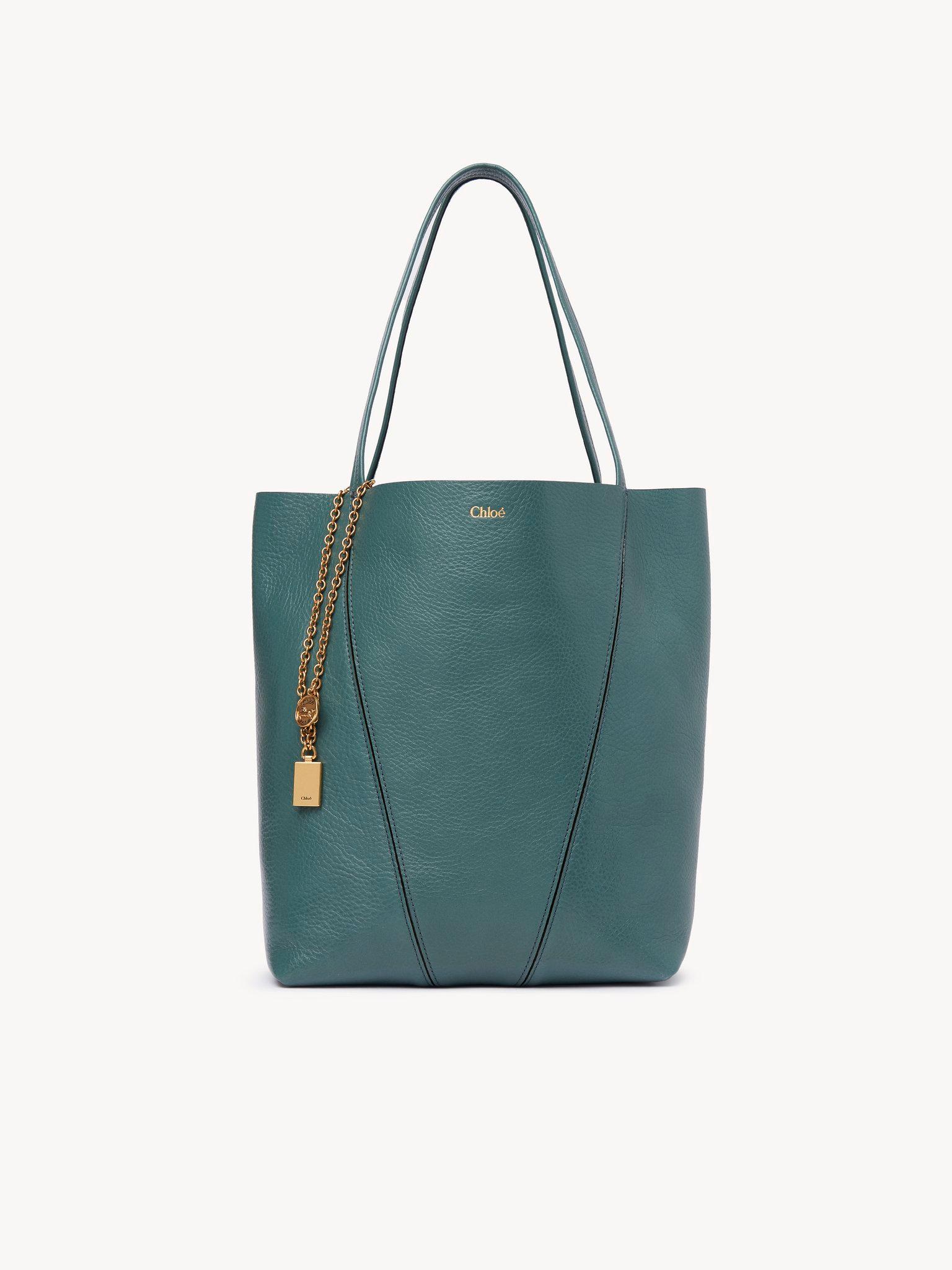 Chloé Spin tote bag in grained leather Product Image