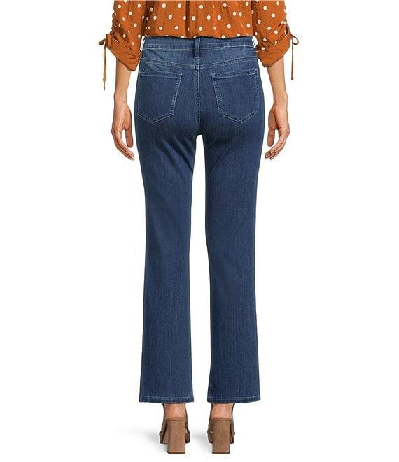 NYDJ Petite Size Marilyn High Rise Waist Straight Leg Ankle Jeans Product Image