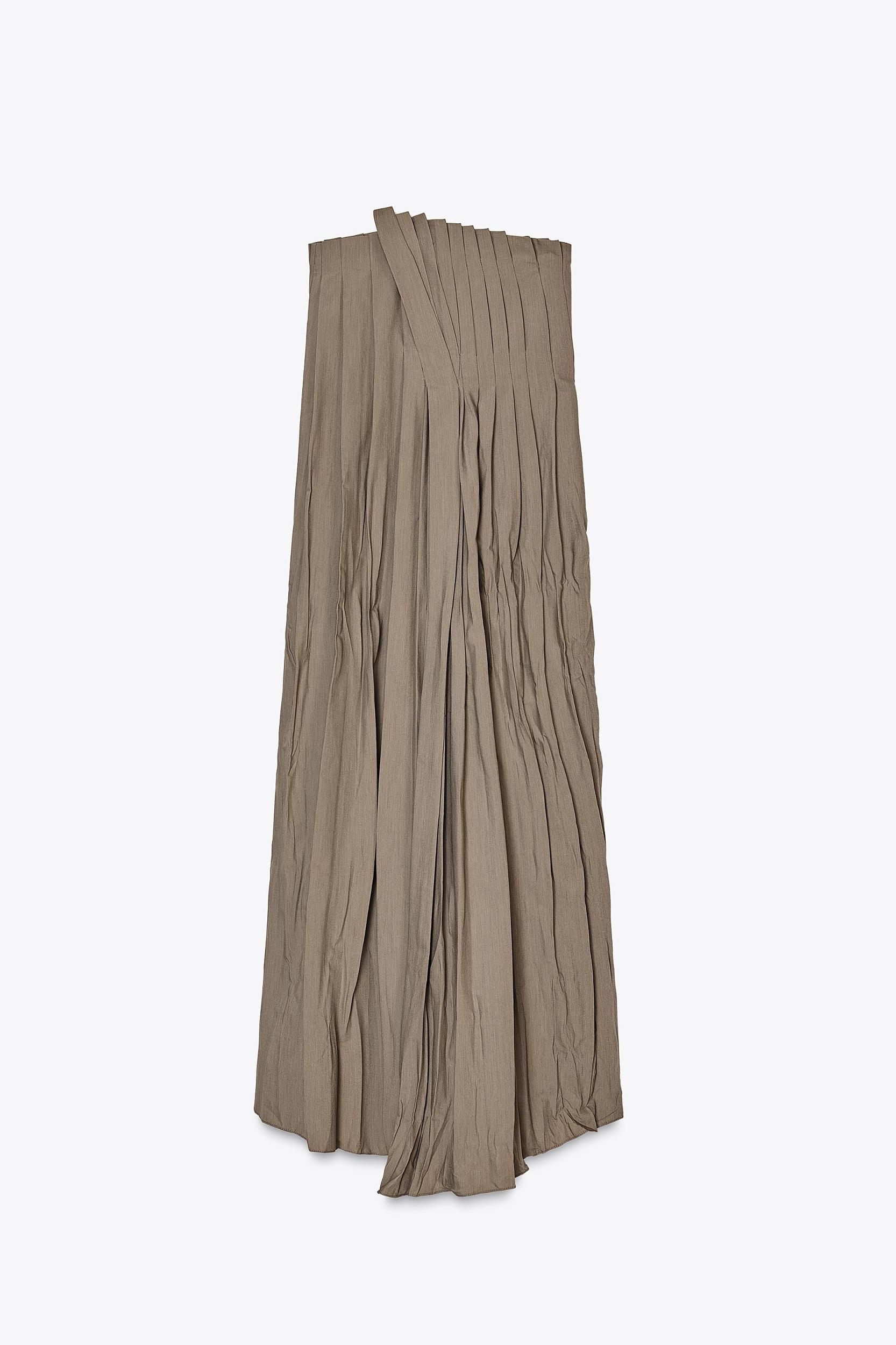 PLEATED WRINKLED DRESS ZW COLLECTION Product Image