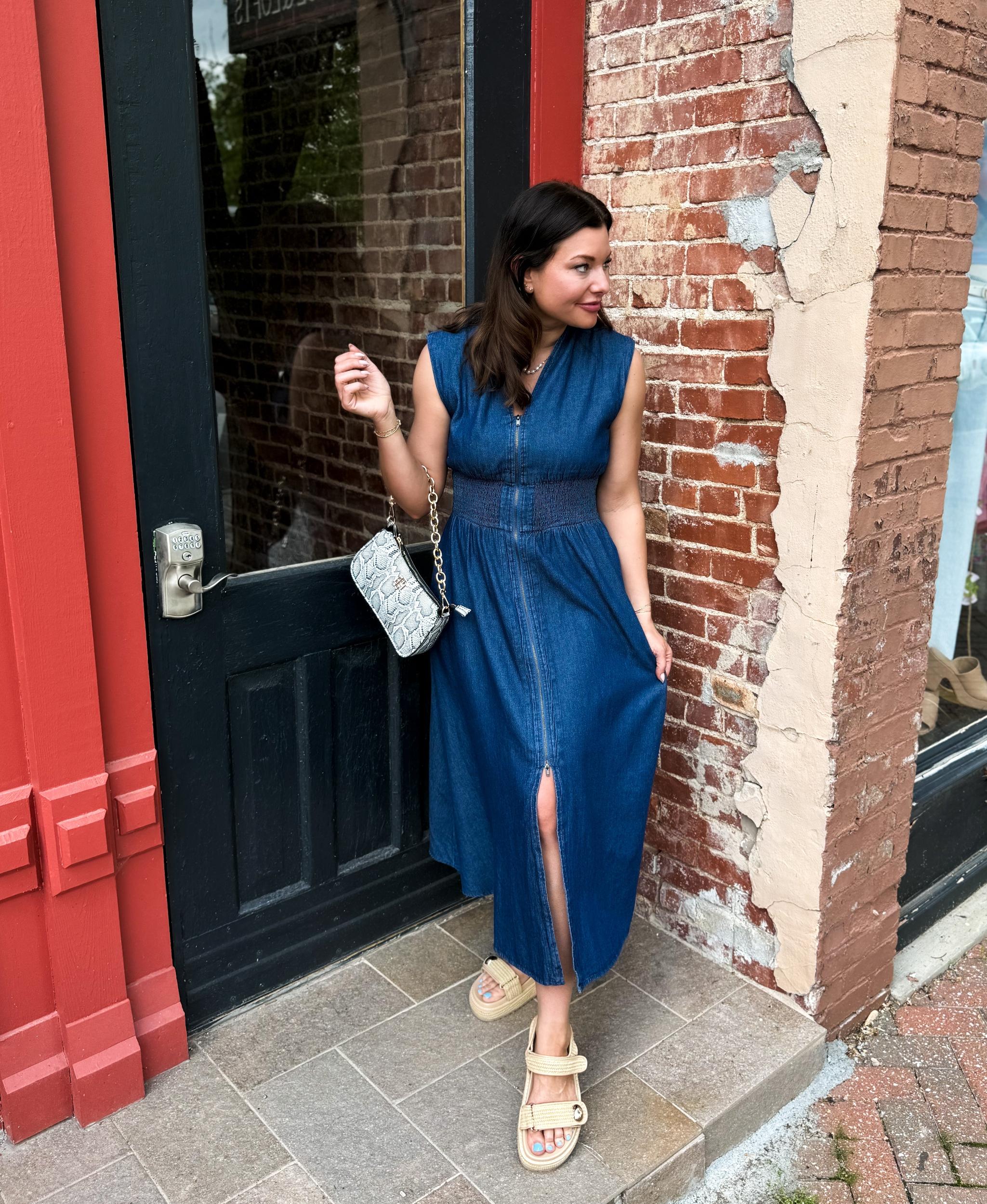 Everyday Denim Midi Dress Product Image