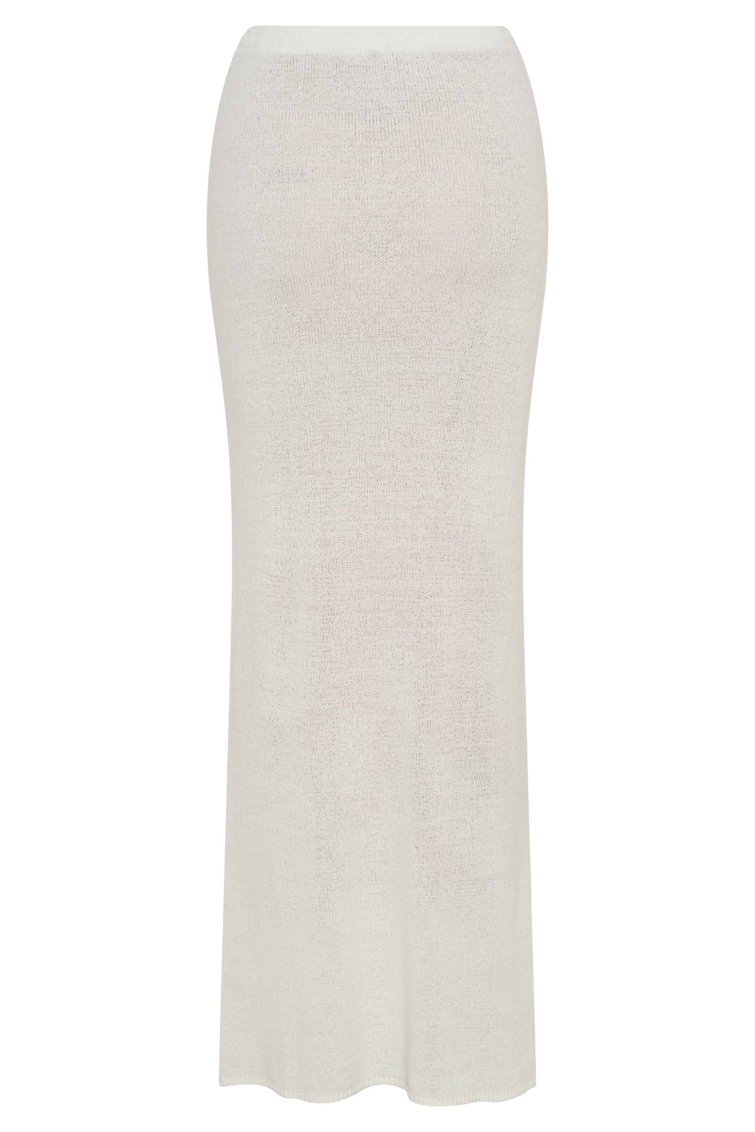 Phoebe Knit Maxi Skirt - Ivory Product Image