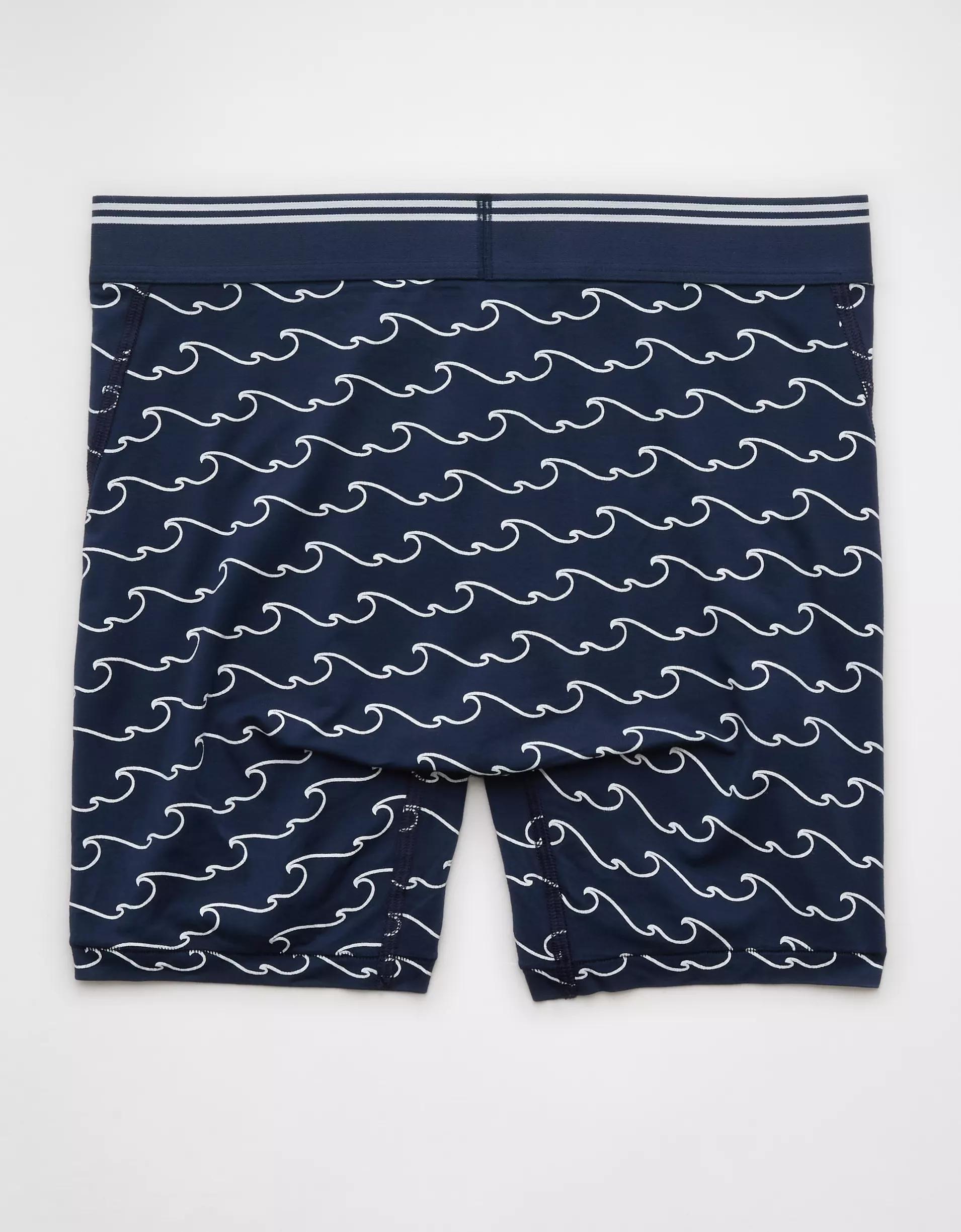 AEO Men's Wavy Stripes 6" Ultra Soft Boxer Brief Product Image